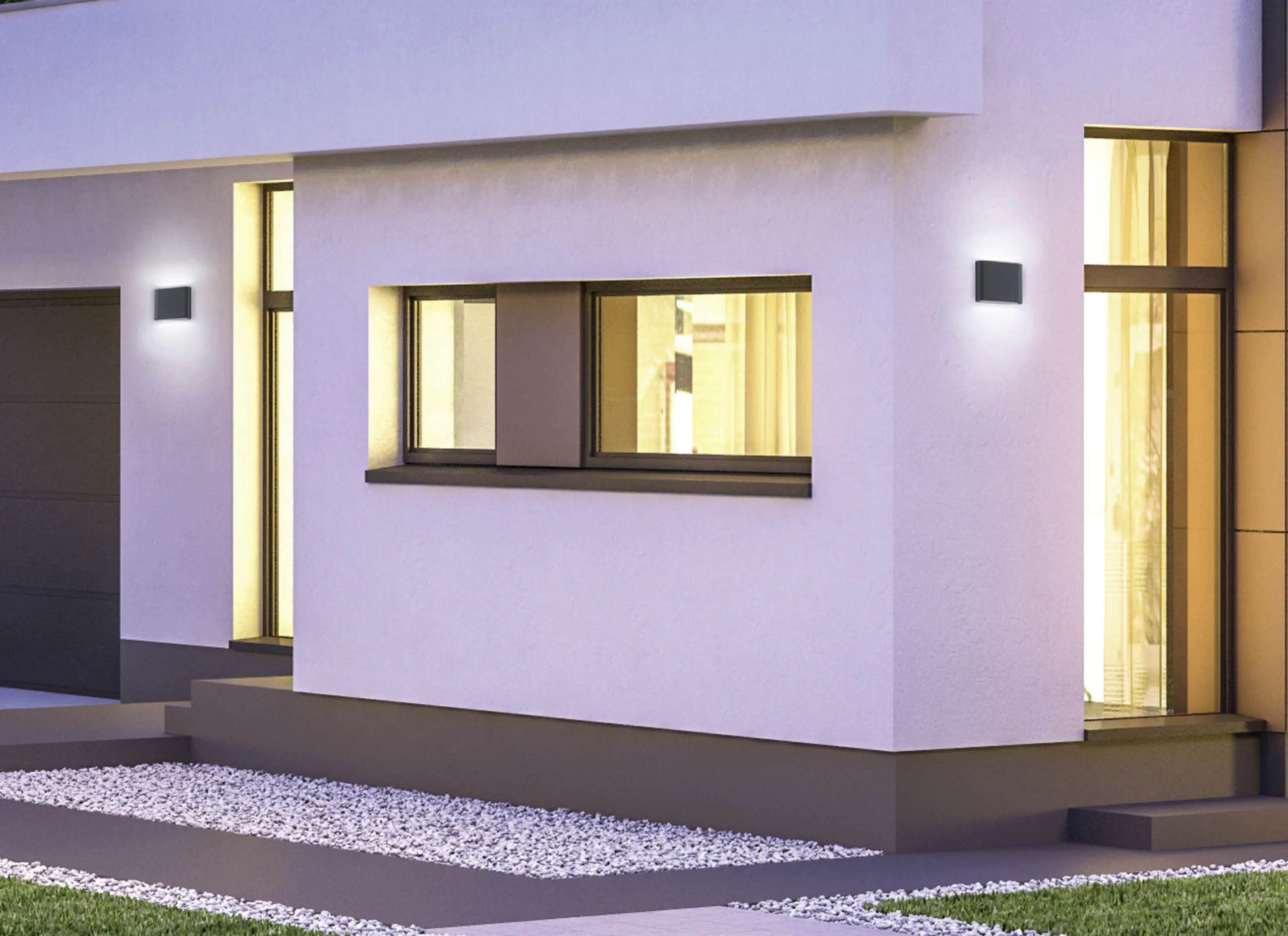 Trio Leuchten LED Außen-Wandleuchte Thames II anthrazit Up- & Downlight