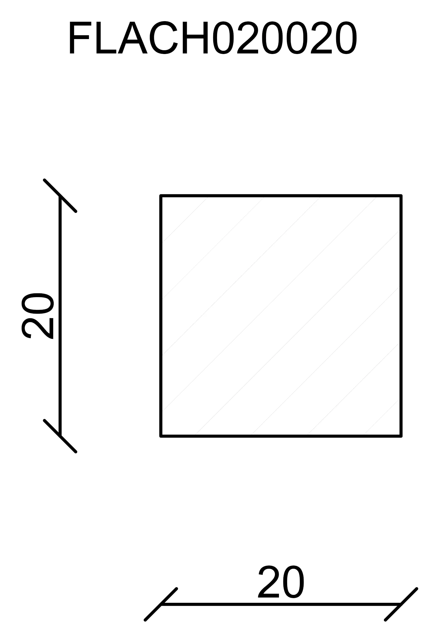 FN Neuhofer Flachleiste 100 cm 20 x 20 mm Fichte/Kiefer