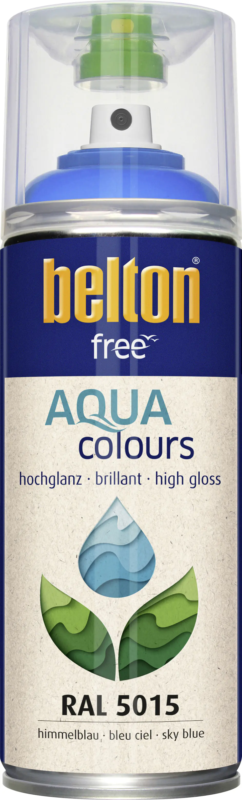 belton free Lackspray AQUAcolours 400 ml himmelblau hochglanz