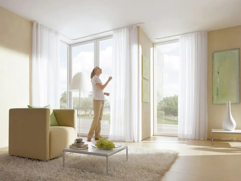 Gardinia Vorhangschiene GE 2-läufig, weiß, 120 cm