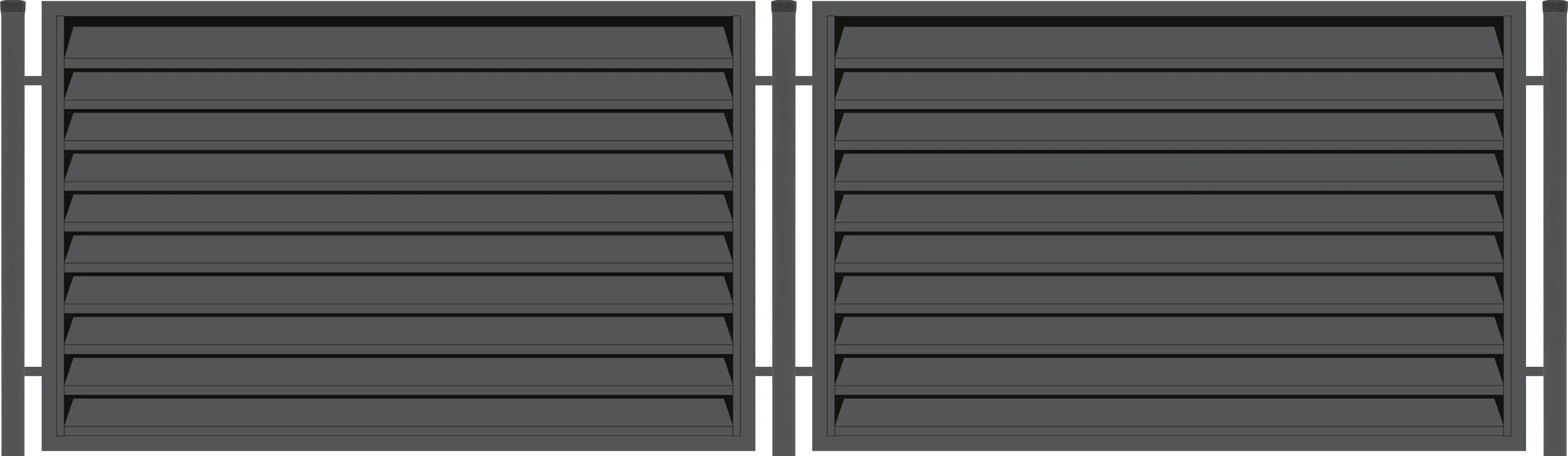 Polbram Zaun-Komplettset Ulrich 120 inkl. Zaunfelder, Pfosten und Halterungen