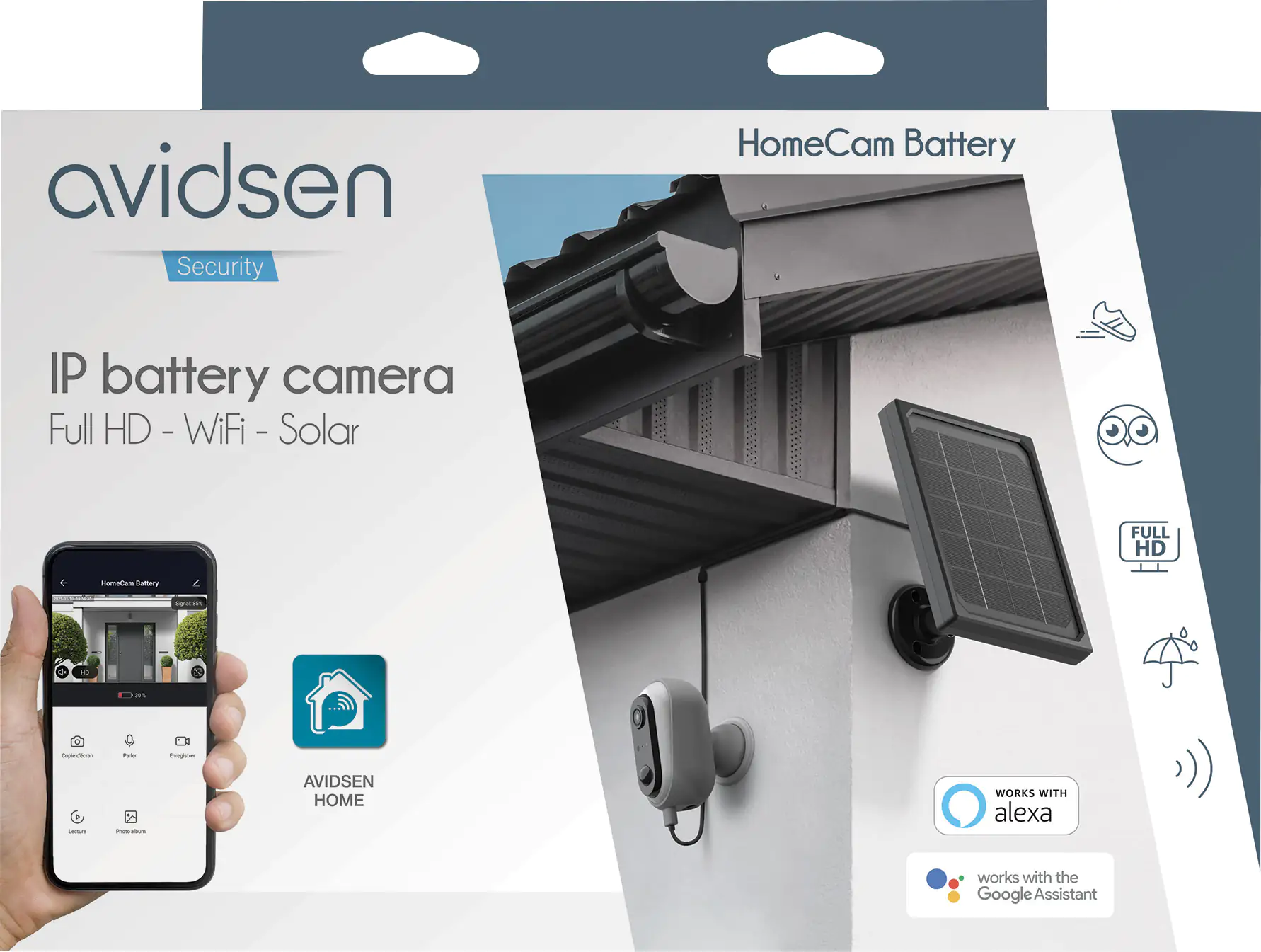 Avidsen Solarkamera HomeCam Bat  autonome, solarbetriebene Außenkamera Avidsen Solarkamera HomeCam Bat  autonome, solarbetriebene Außenkamera