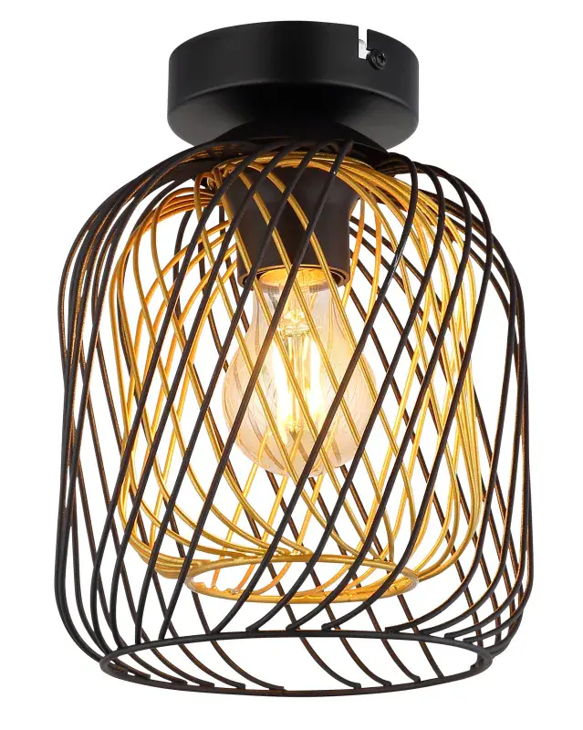 Globo Deckenleuchte Dichti Ø 18 x 24,5 cm schwarz matt