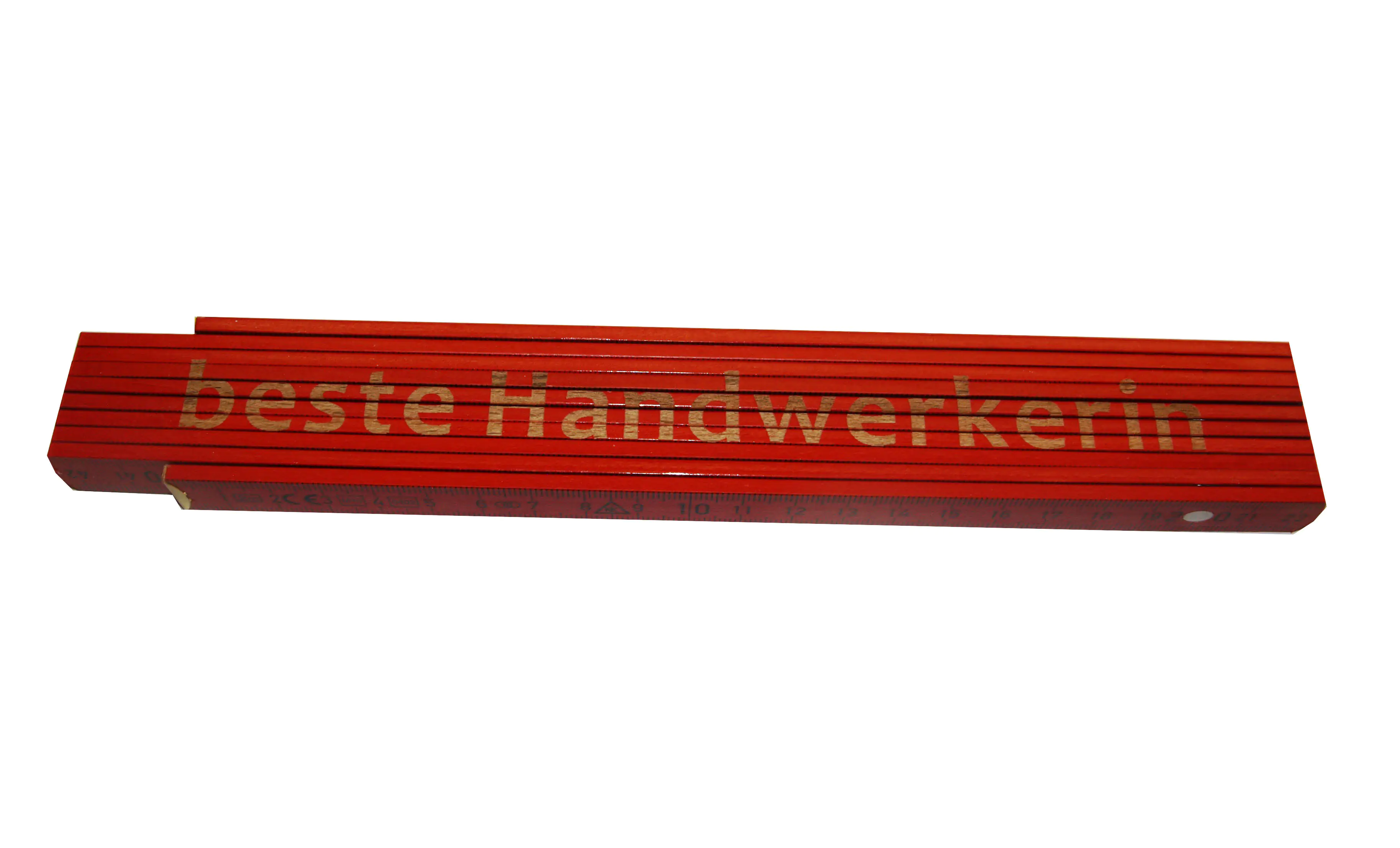 Zollstock Beste Handwerkerin 2 m rot