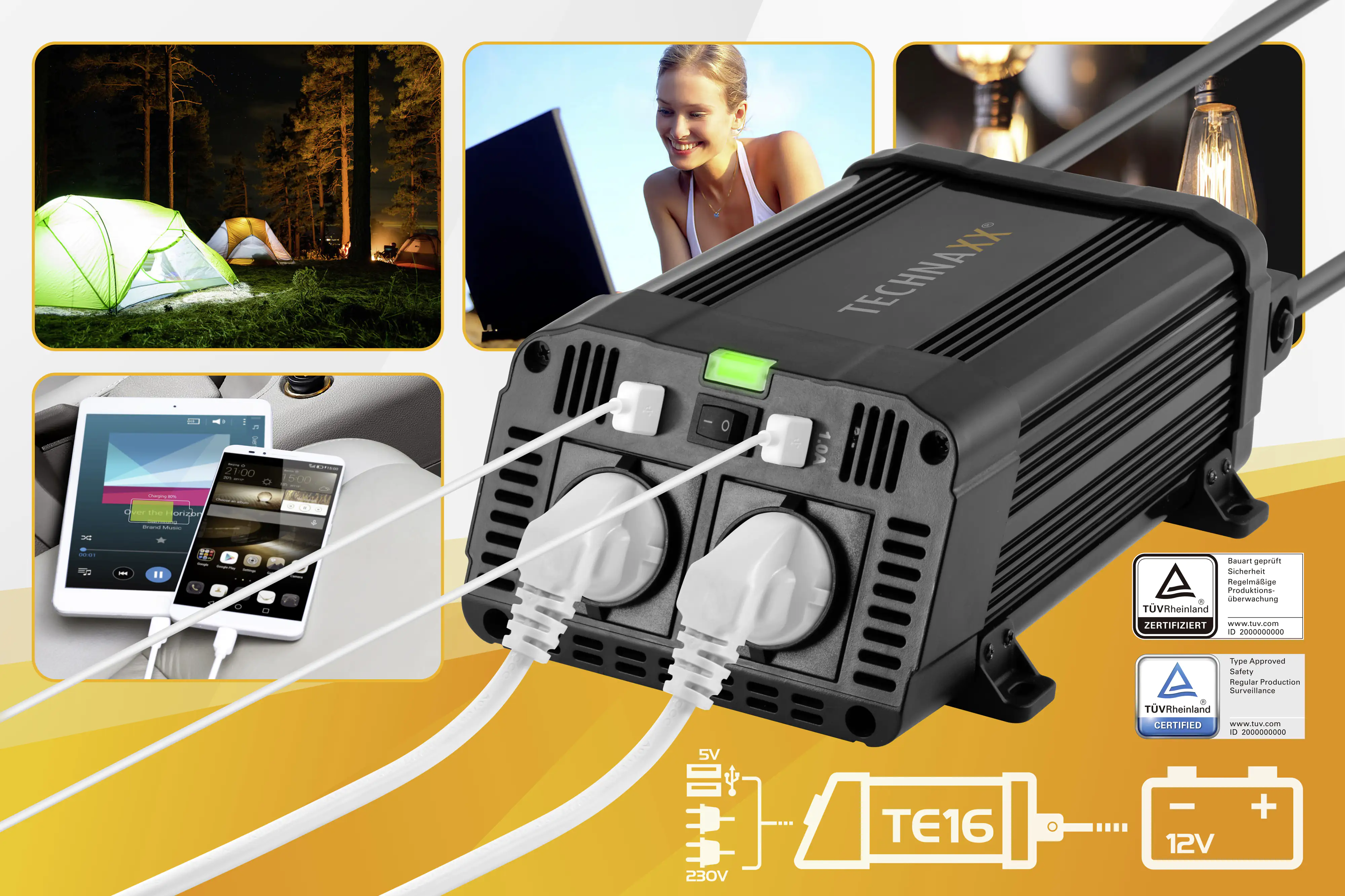 Technaxx Spannungswandler TE16 1200W Technaxx Spannungswandler TE16 1200W