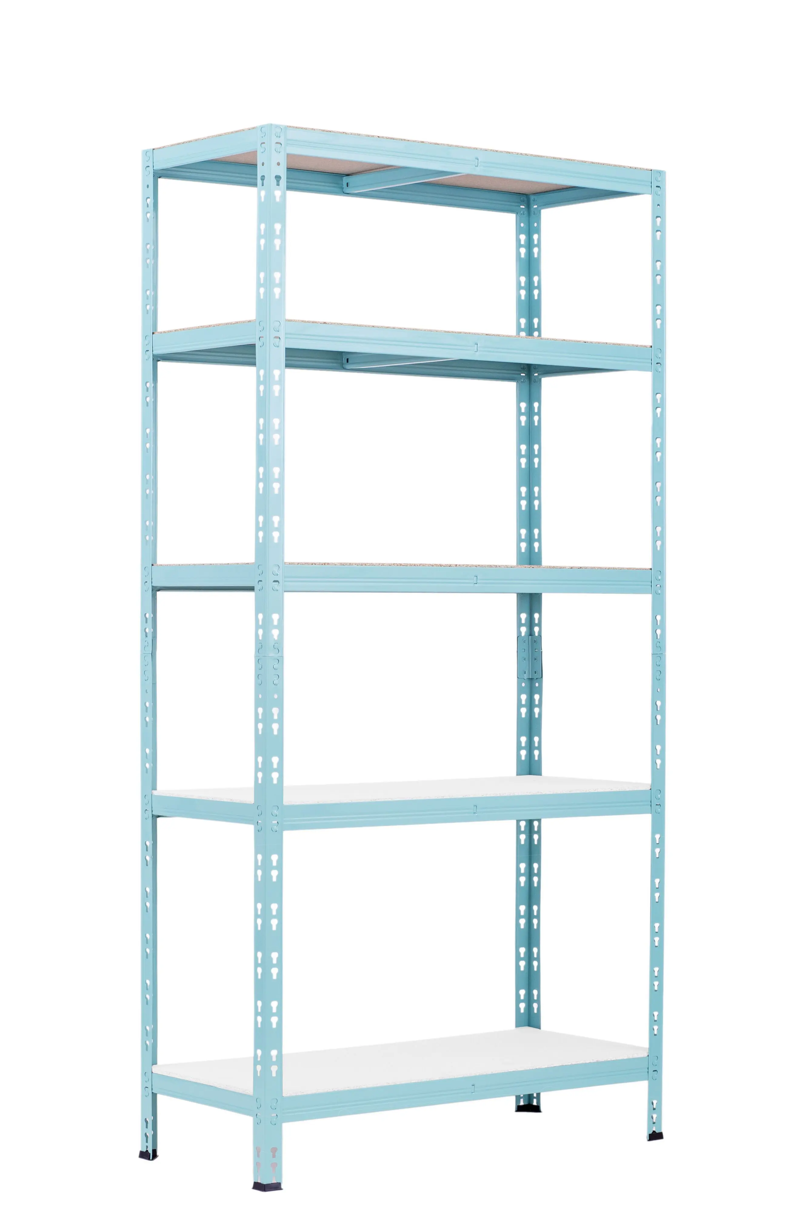 Schwerlastregal Stahl 180 x 90 x 40 cm 5 Holzböden 600 kg pastelgrün