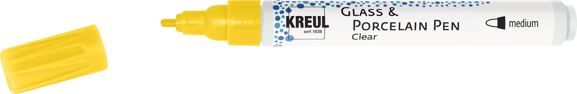 Kreul Glass & Porcelain Pen Clear medium gelb 2 - 4 mm