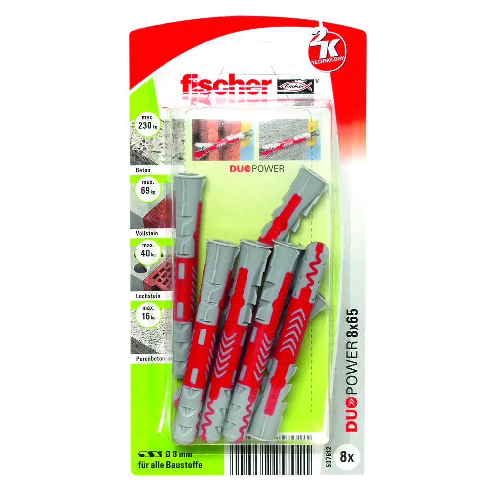 Fischer Dübel Duopower 8.0 x 65 mm - 8 Stück Fischer Dübel Duopower 8.0 x 65 mm - 8 Stück