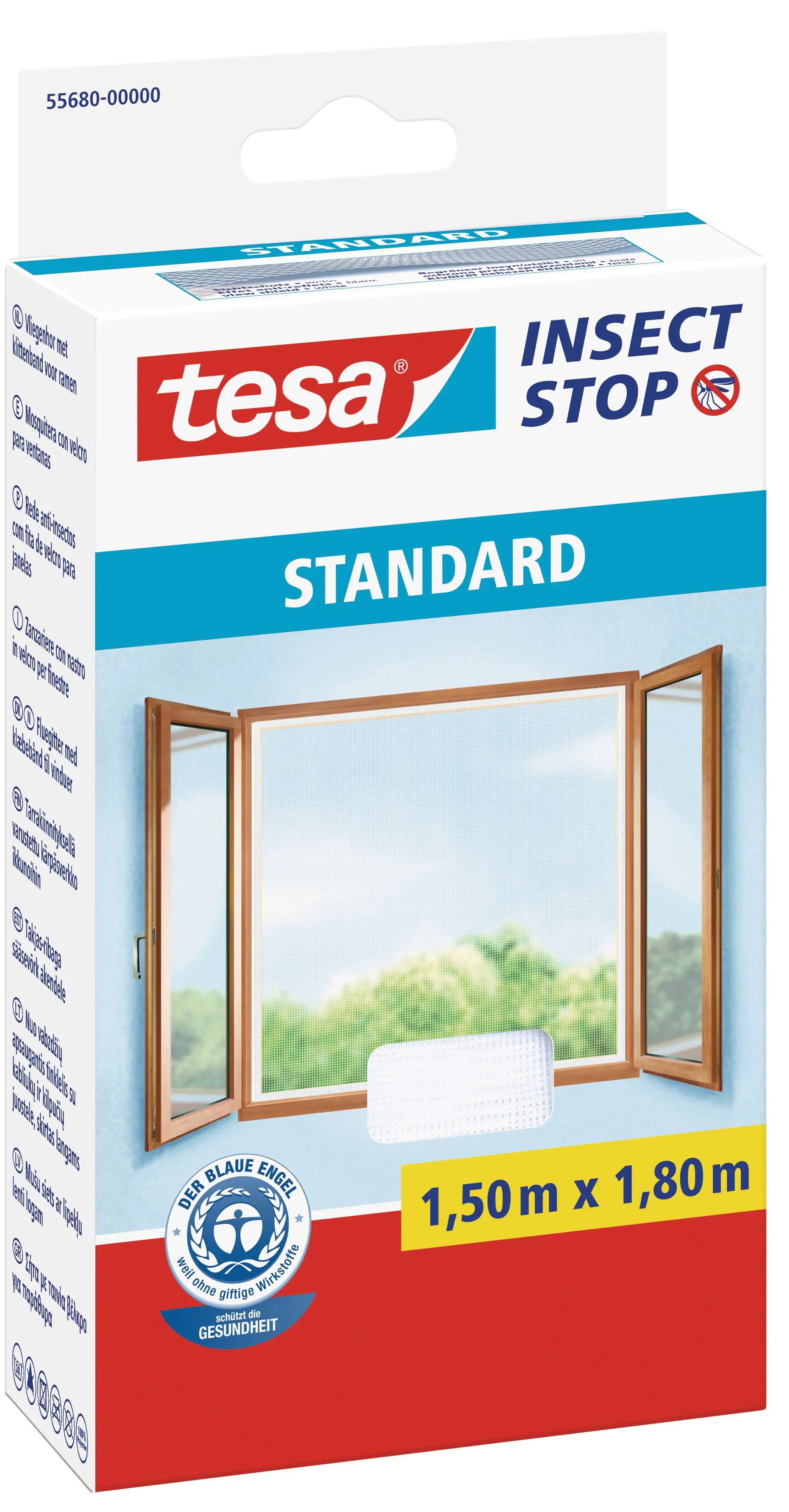 tesa Fliegengitter STANDARD 150 x 180 cm weiß individuell kürzbar tesa Fliegengitter STANDARD 150 x 180 cm weiß individuell kürzbar