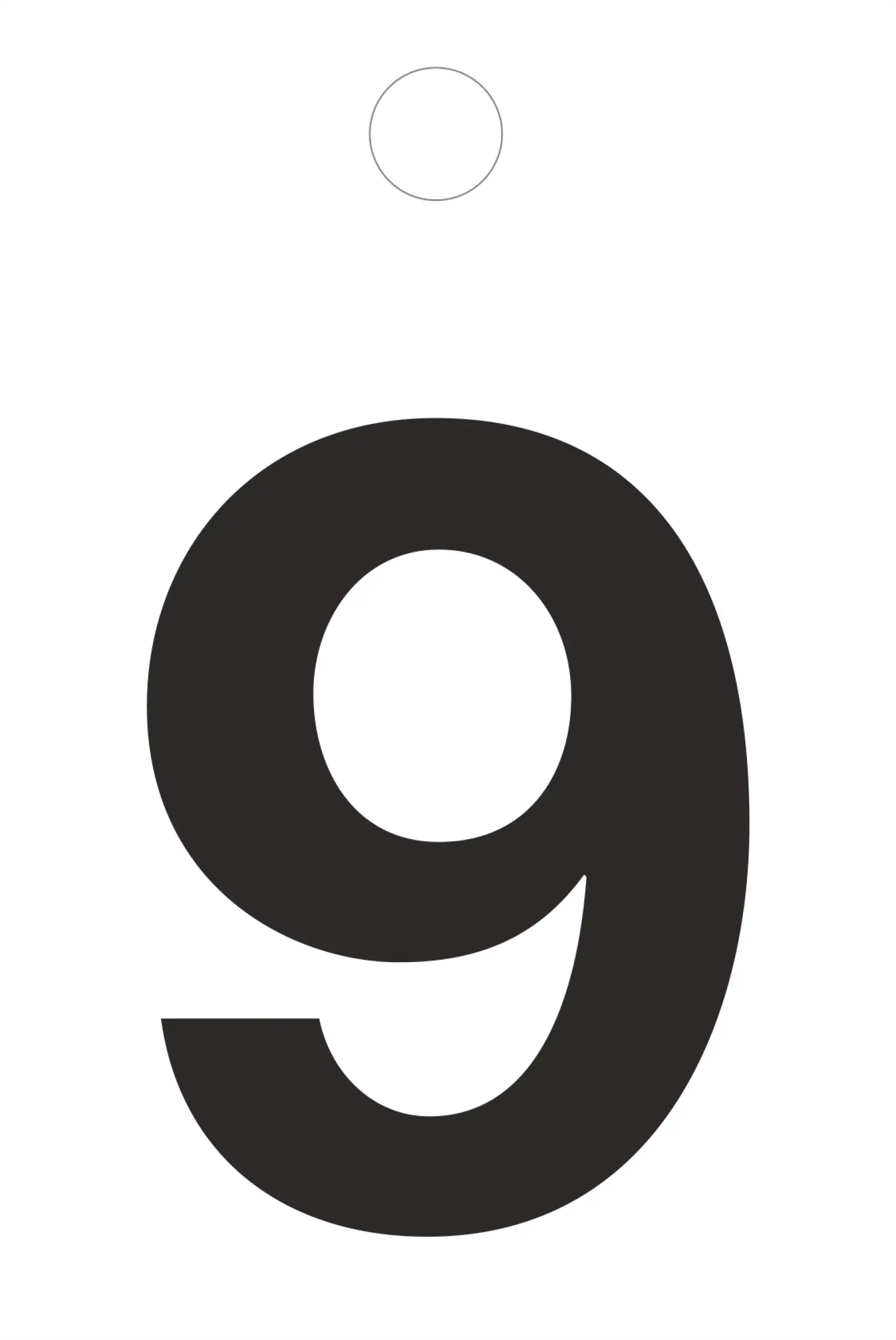 Conmetall Aufkleber Zahl 9 PVC 3,5 x 3,5 cm schwarz 