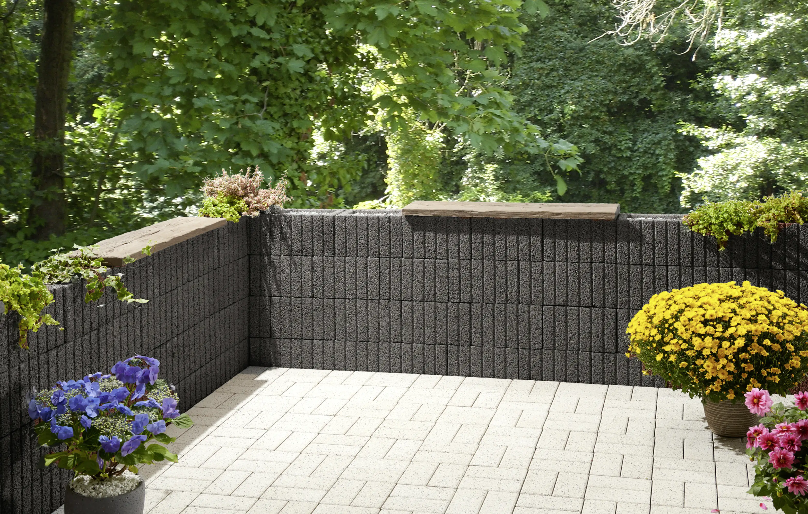 4024991854936 Kann Pflanzstein Mini 30 x 20 x 20 cm anthrazit