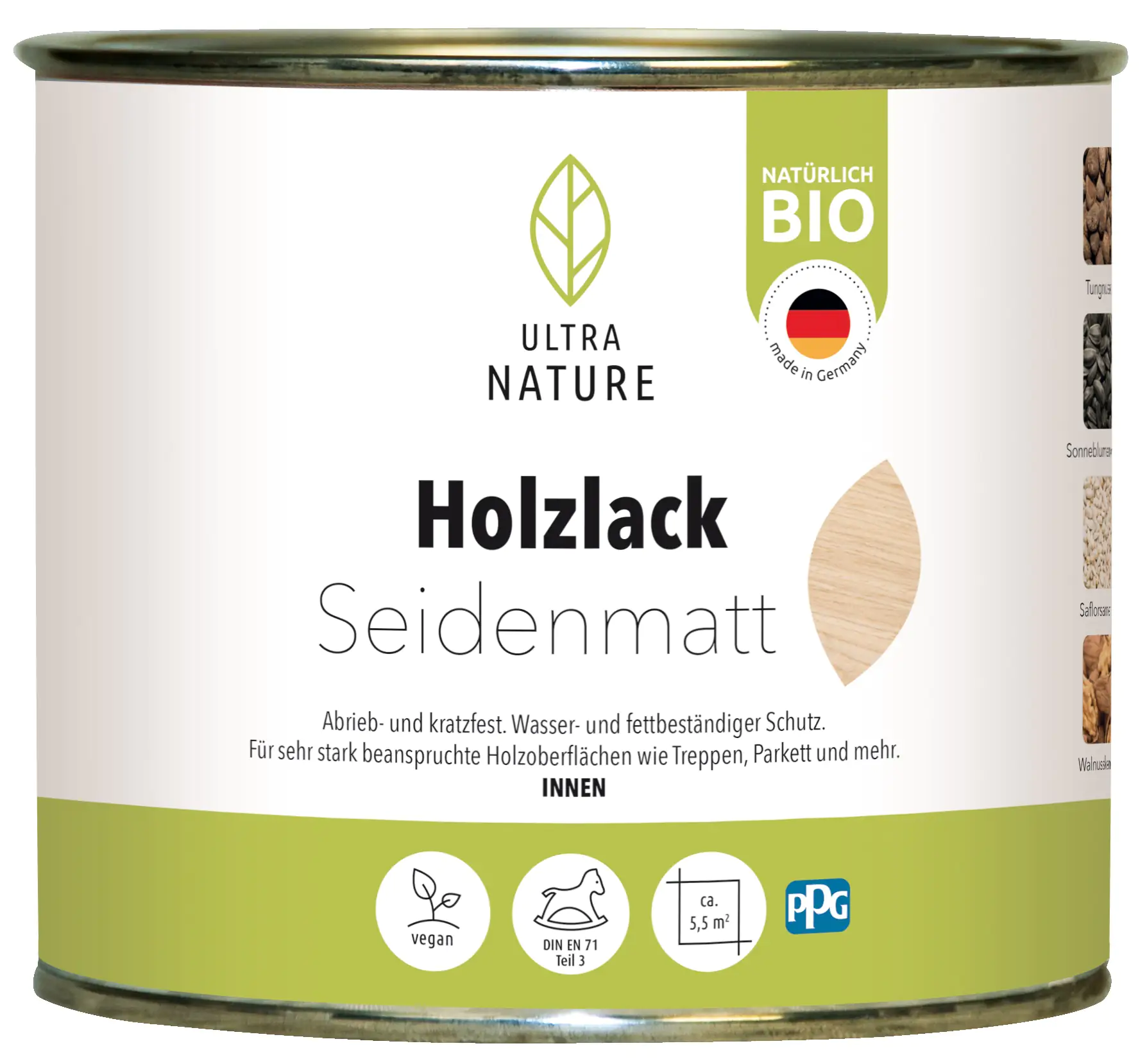 4250100475802 Ultra Nature Holzlack 375 ml seidenmatt