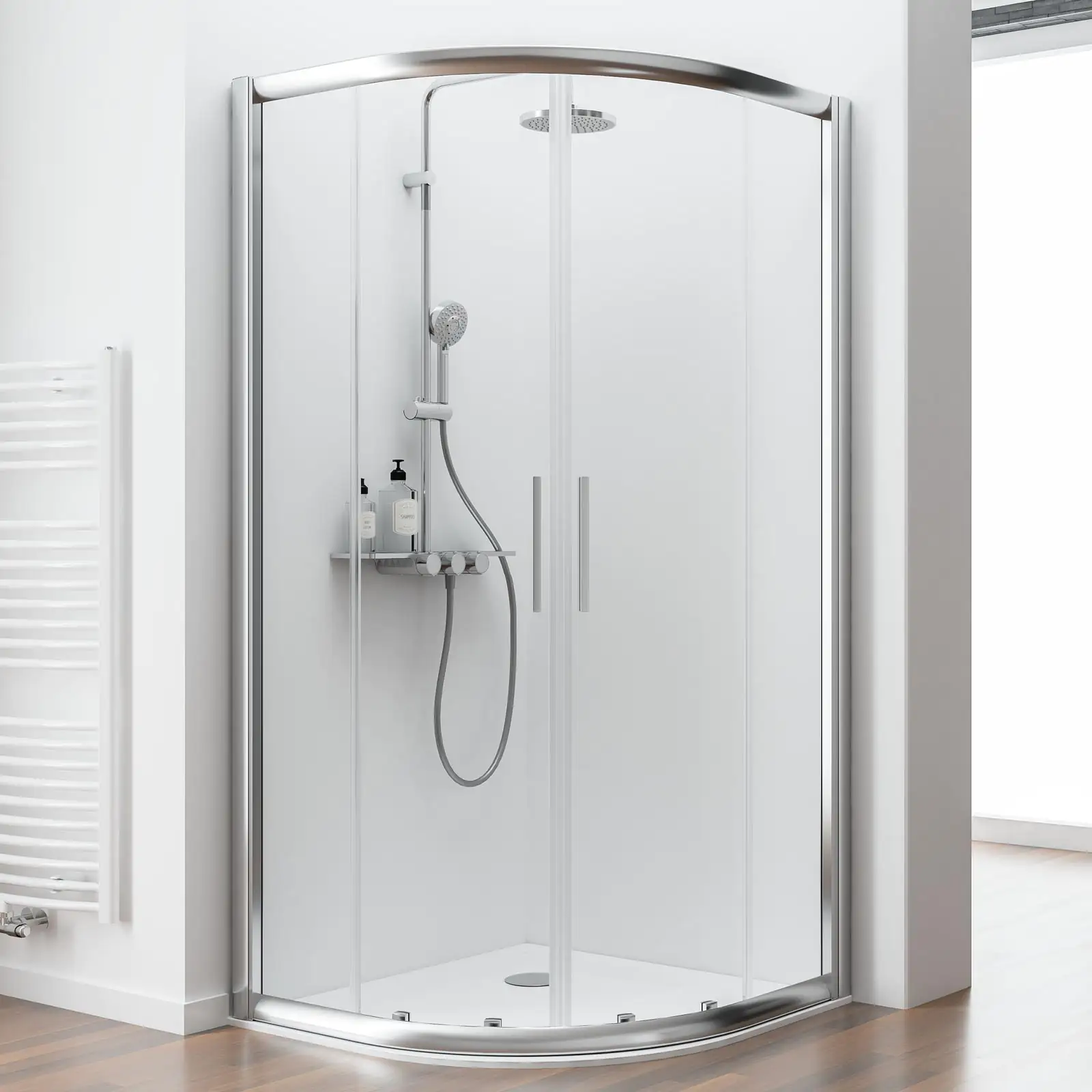 Schulte Runddusche 90 x 90 x 185 cm Kristall/Trend