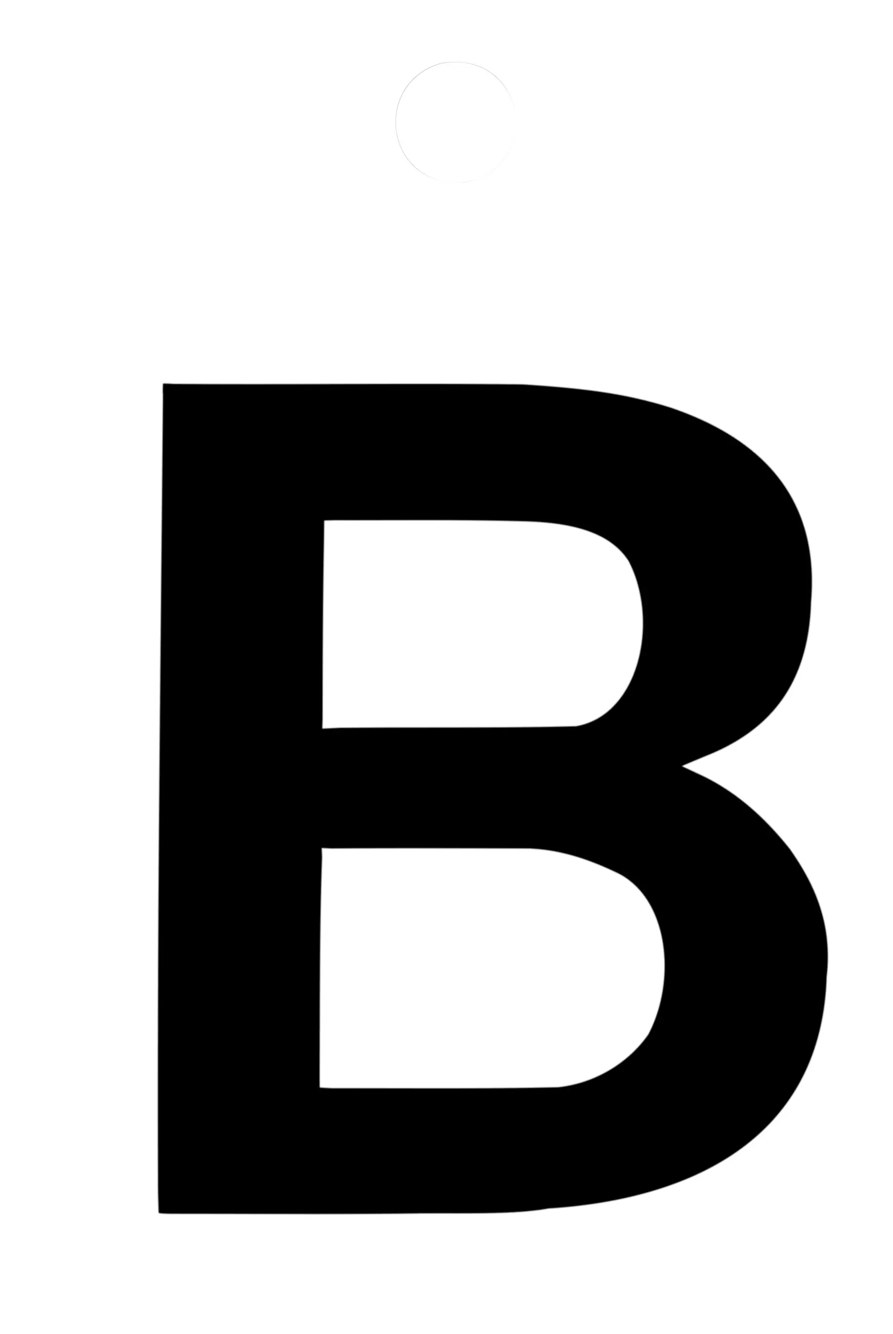 Conmetall Aufkleber Buchstabe B PVC 3,5 x 3,5 cm schwarz