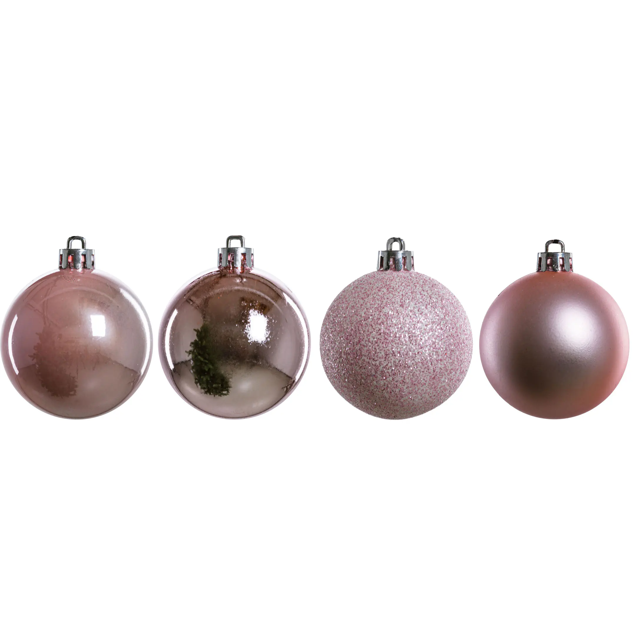 TrendLine Weihnachtskugeln bruchfest, langlebig Ø 6 cm rosa 25 Stück