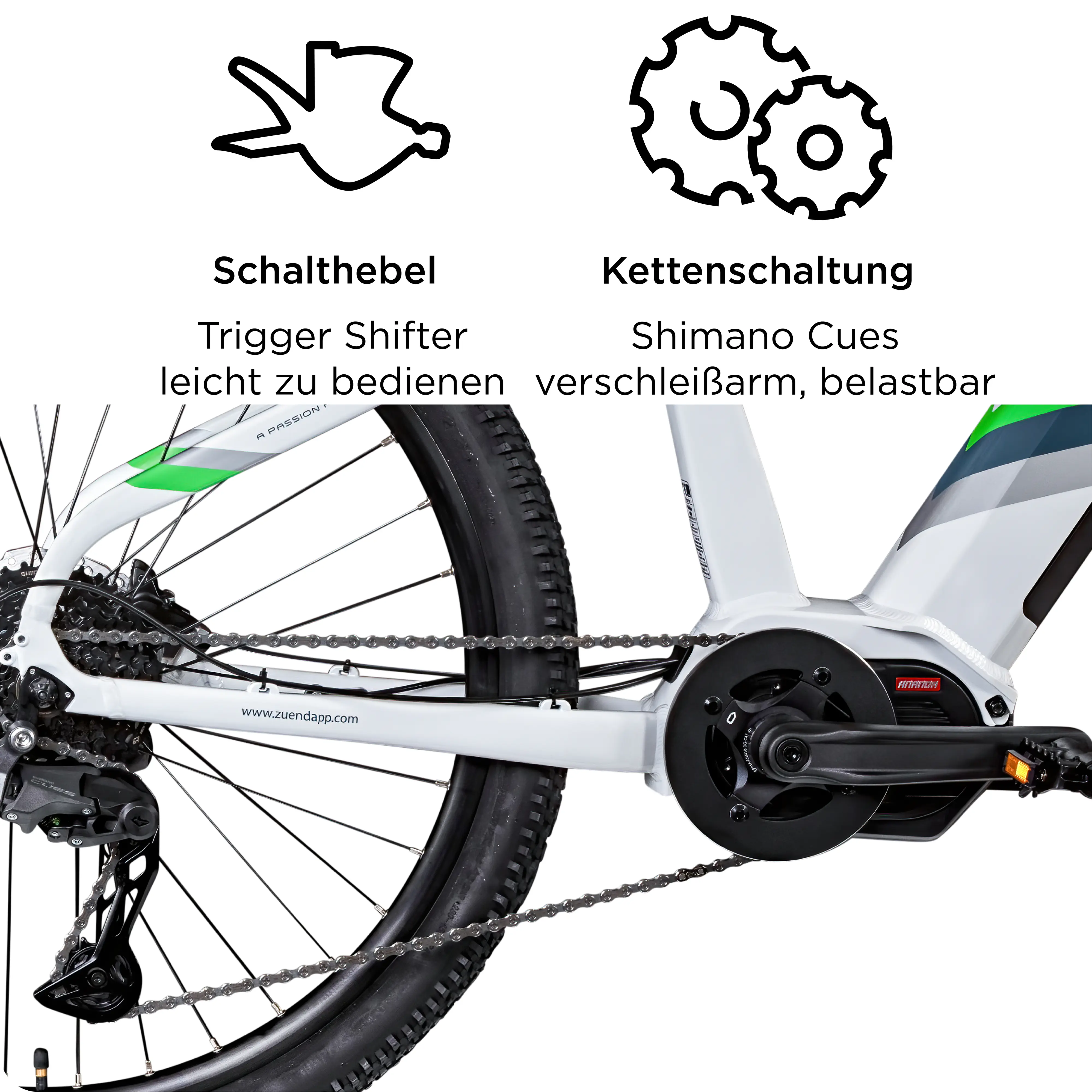 Zündapp E-Bike MTB X900 27,5 Zoll 10-Gang 733 Wh weiß Zündapp E-Bike MTB X900 27,5 Zoll 10-Gang 733 Wh weiß