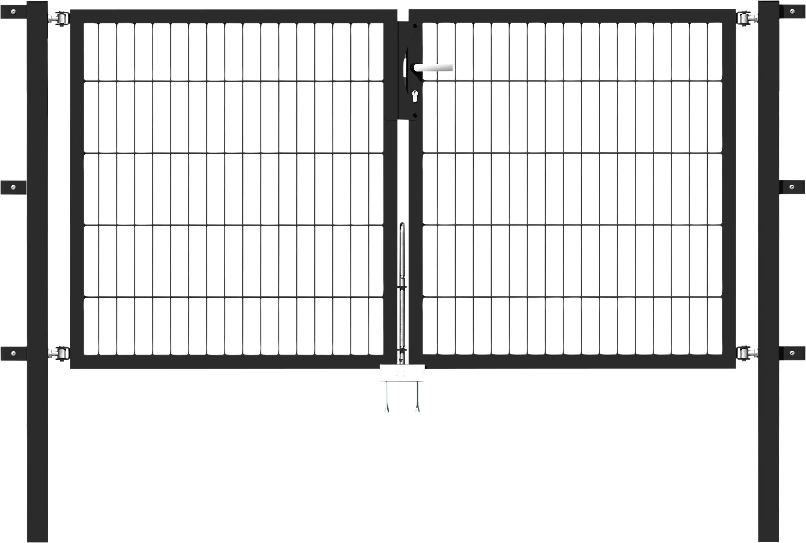 Alberts Stabgitter Doppeltor Flexo 200 x 100 cm 6/5/6 anthrazit zE