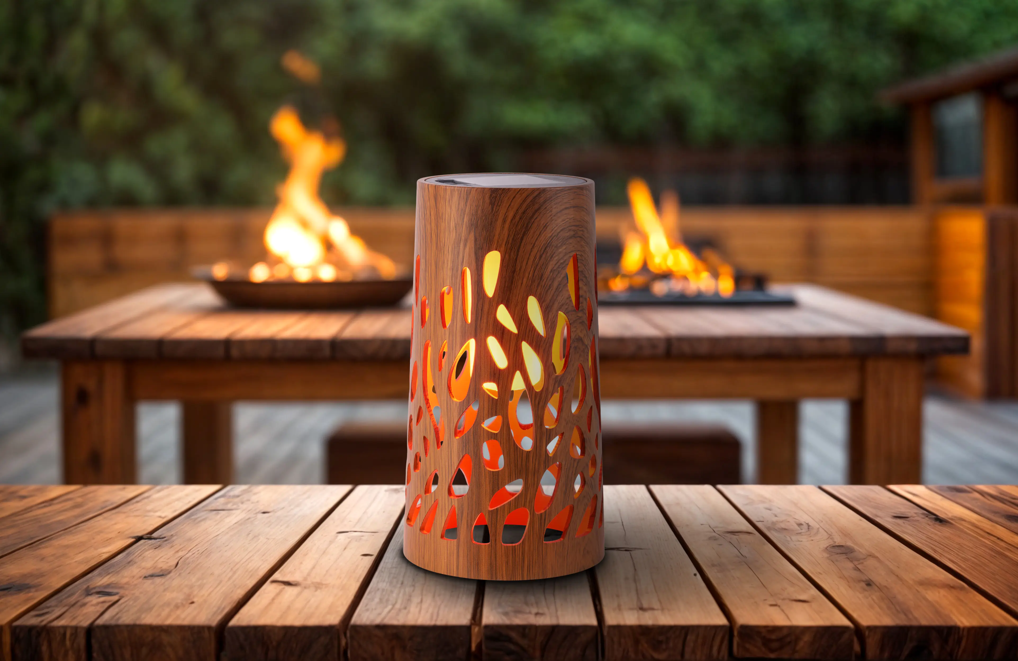 Light & More LED Solarleuchte naturbraun Light & More LED Solarleuchte naturbraun