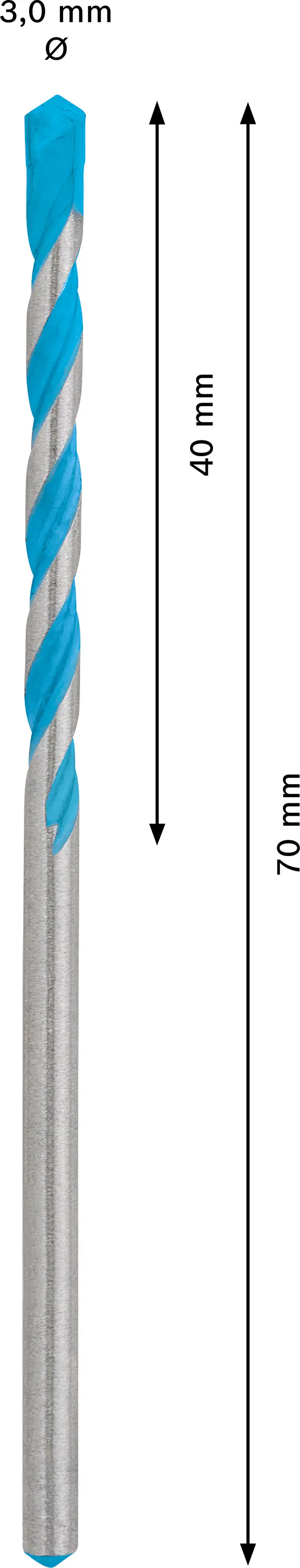 Bosch Expert CYL-9 MultiConstruction Bohrer 3 x 40 x 70 mm