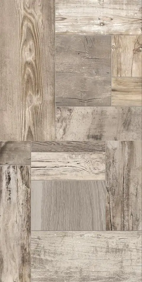 Bodenfliese Feinsteinzeug Blocks 30 x 60 cm grau-braun