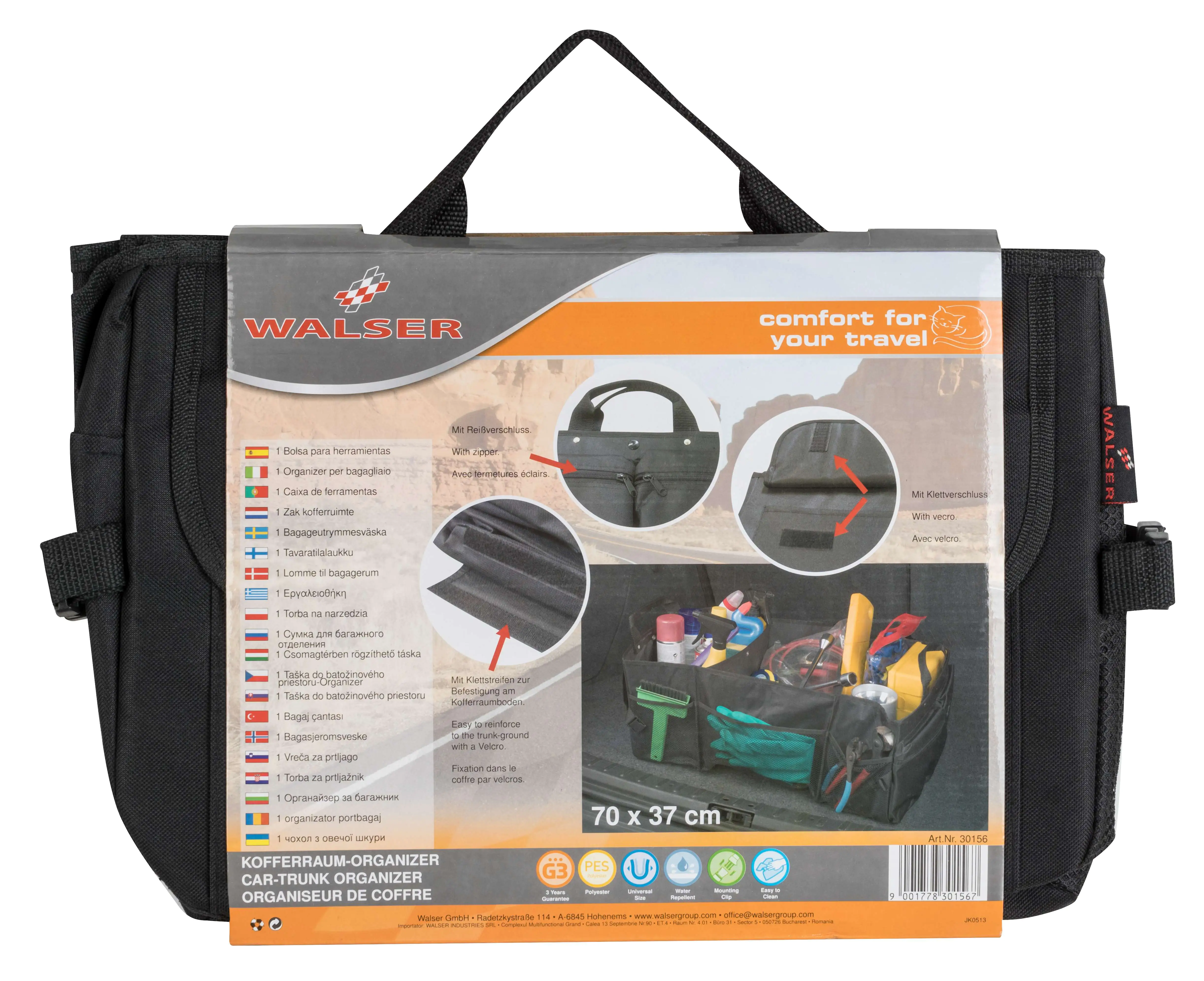 9001778301567_003 Walser Kofferraum Organizer James L schwarz 1-teilig