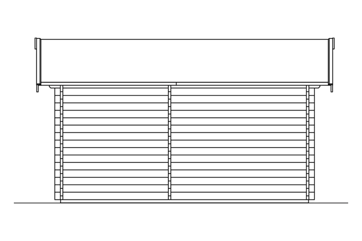 SKAN HOLZ Freizeithaus Lausanne 450 x 300 cm natur mit Fußboden