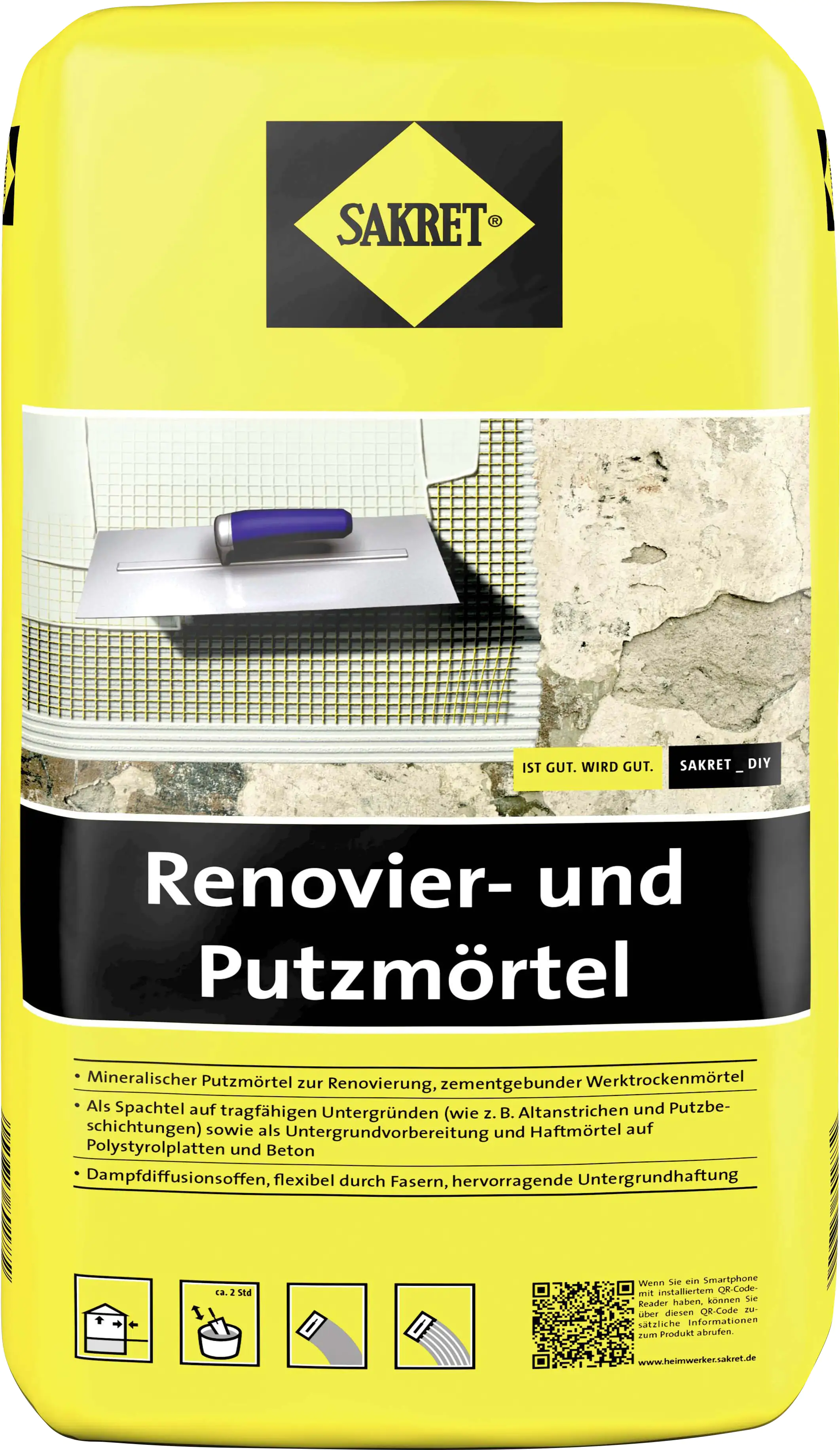 SAKRET Renovier- und Putzmörtel 10 kg Sack weiß SAKRET Renovier- und Putzmörtel 10 kg Sack weiß