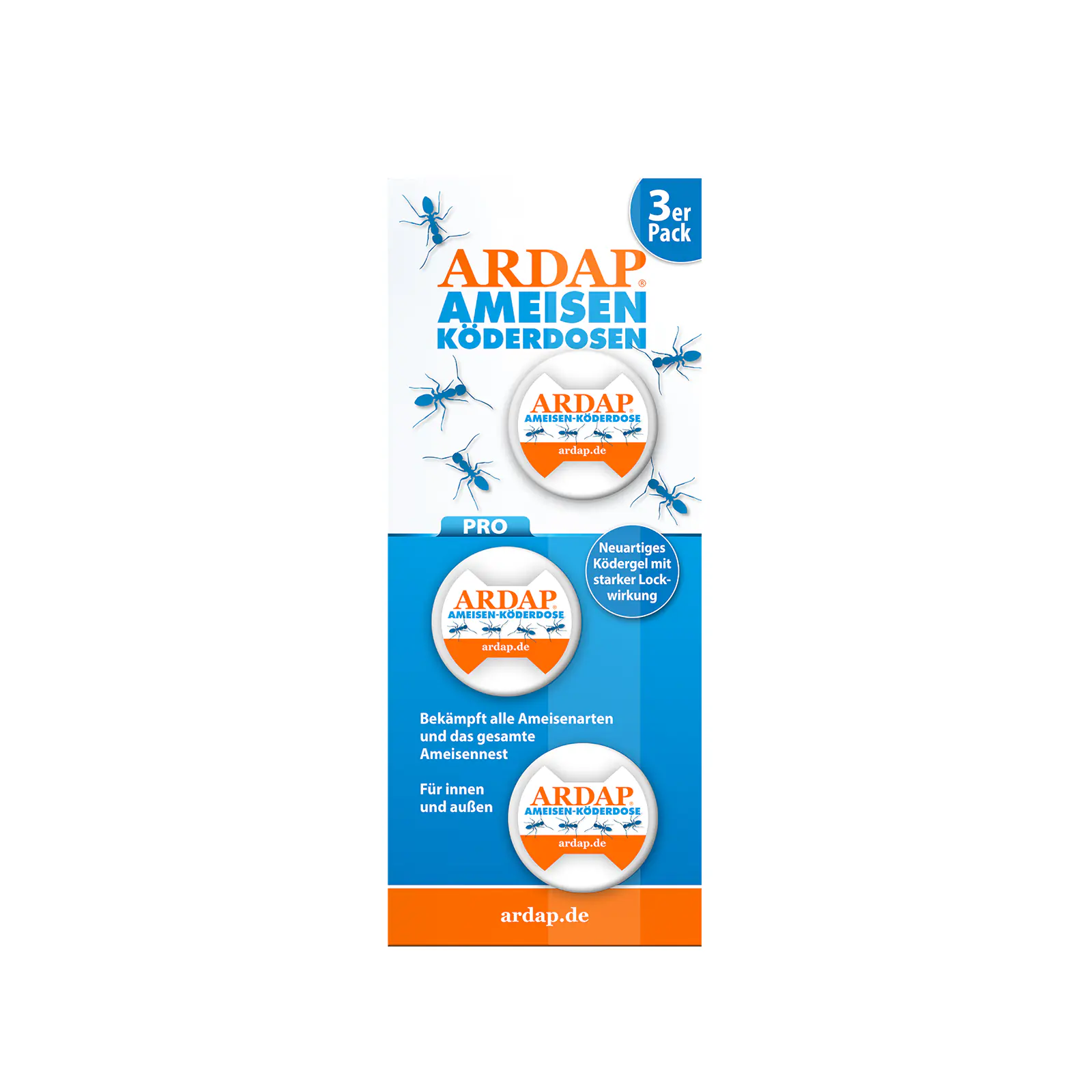 Ardap Pro Ameisenköderdose 3 Stück