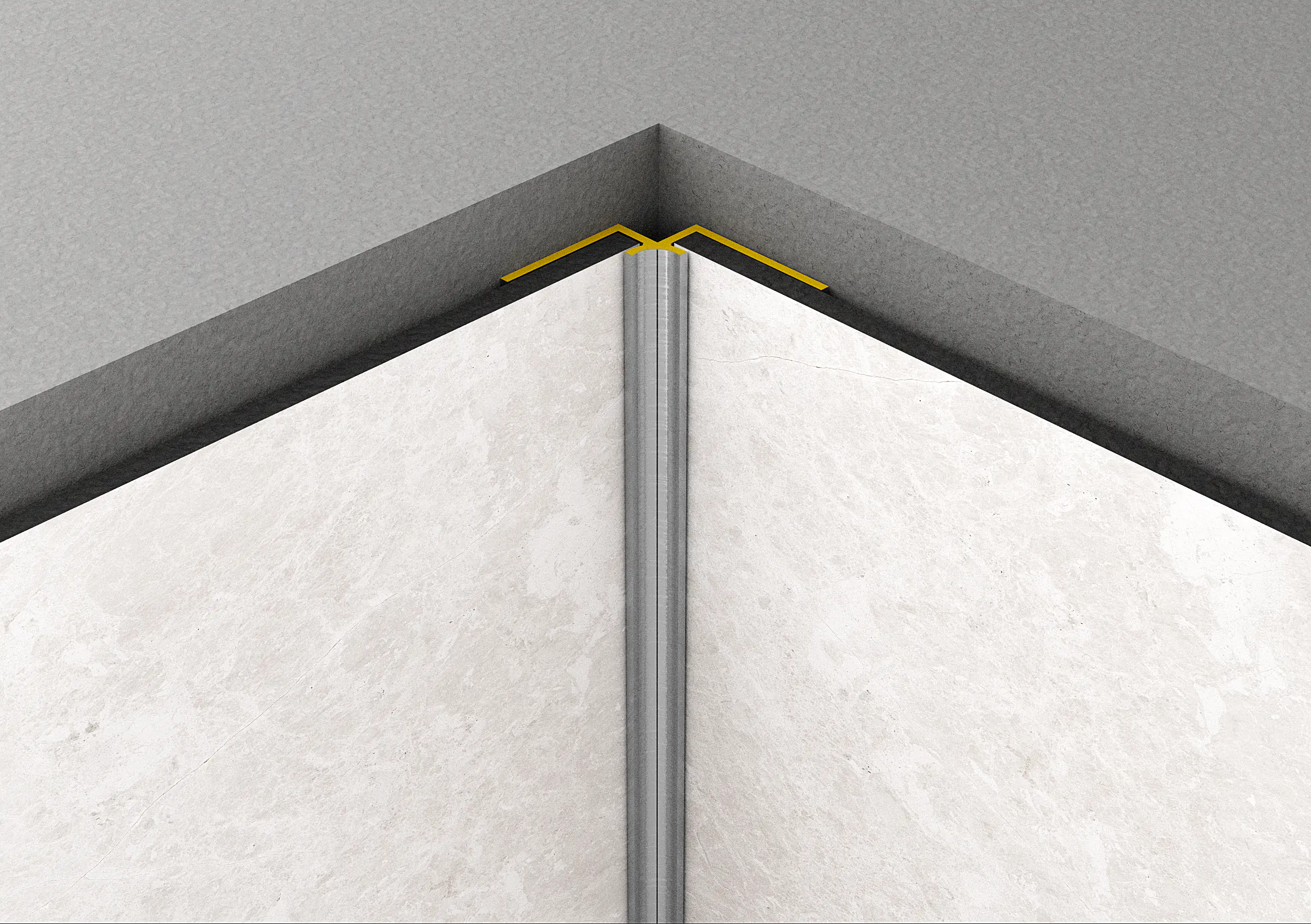 Rock the Wall Innenecke silber 280 x 2,5 x 2,5 cm 