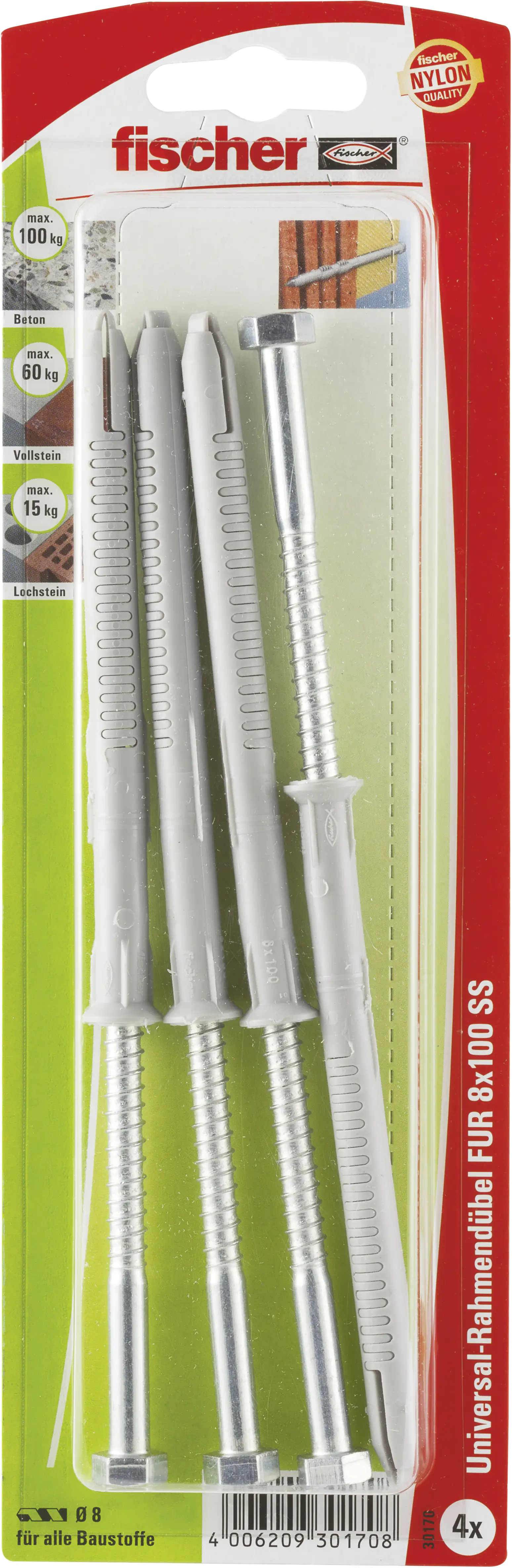 Fischer Langschaftdübel FUR 8.0 x 100 mm - 4 Stück