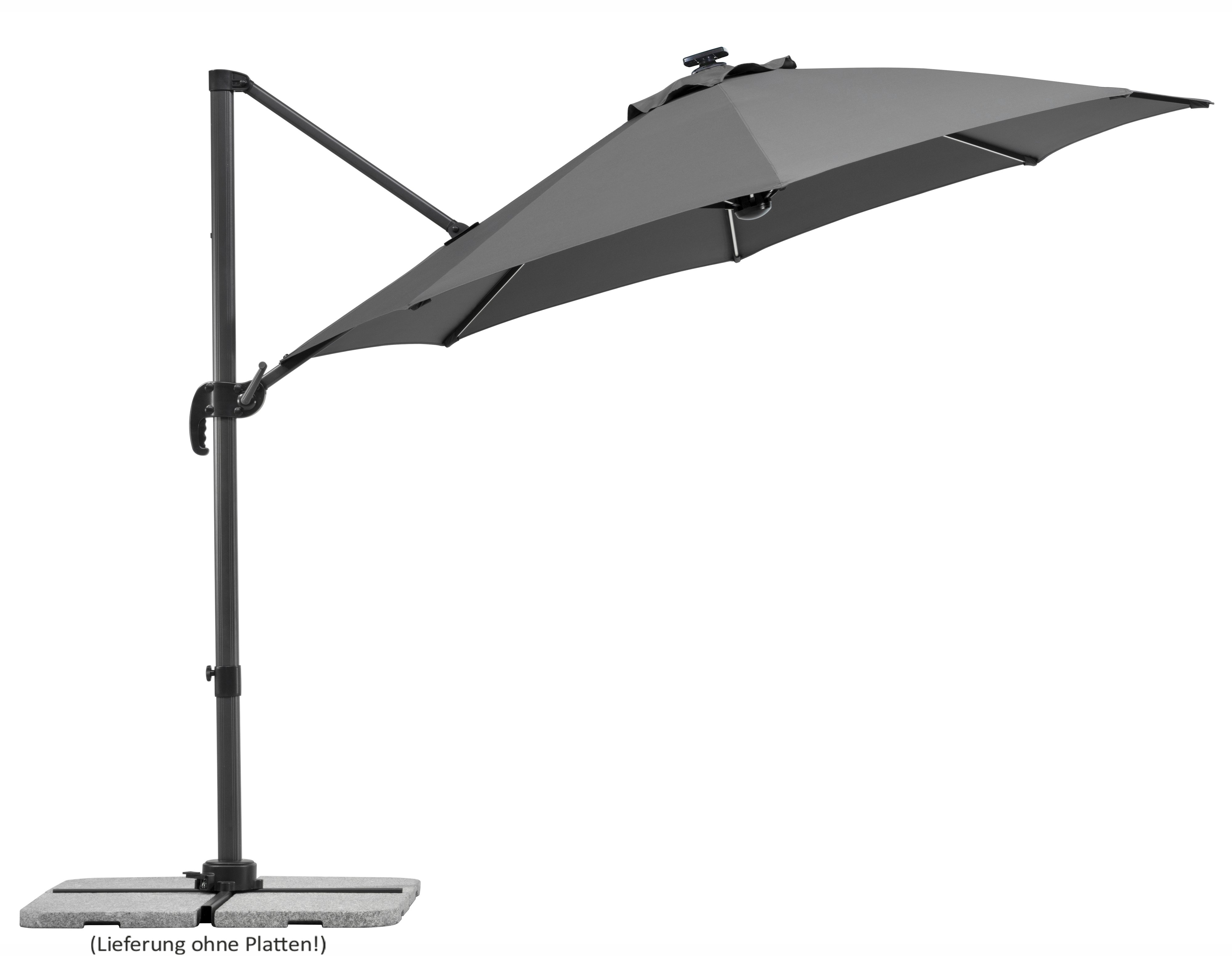 Schneider Ampelschirm Rhodos Blacklight anthrazit, Ø 300 cm kaufen