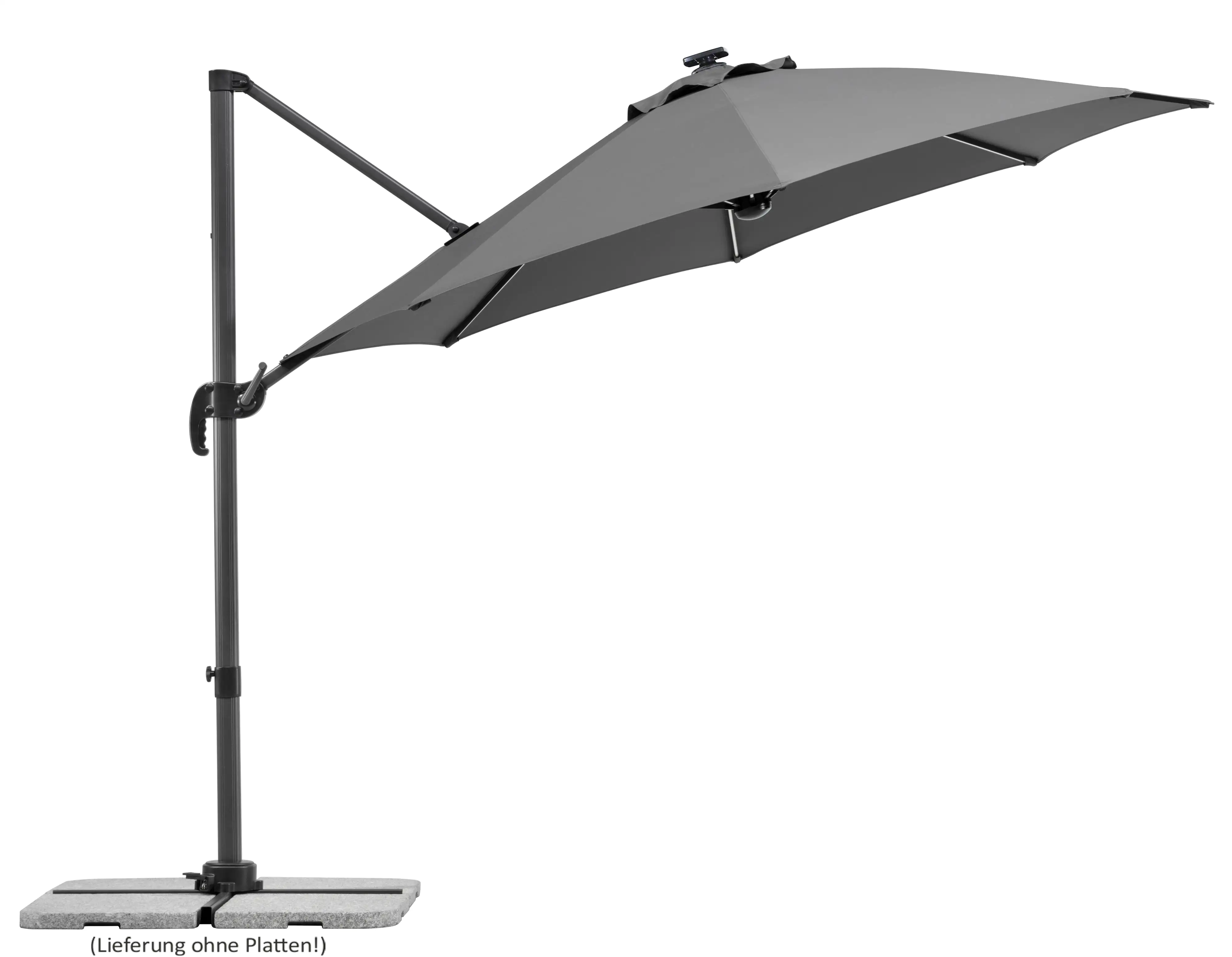 Schneider Ampelschirm Rhodos Blacklight anthrazit Ø 300 cm Schneider Ampelschirm Rhodos Blacklight anthrazit Ø 300 cm