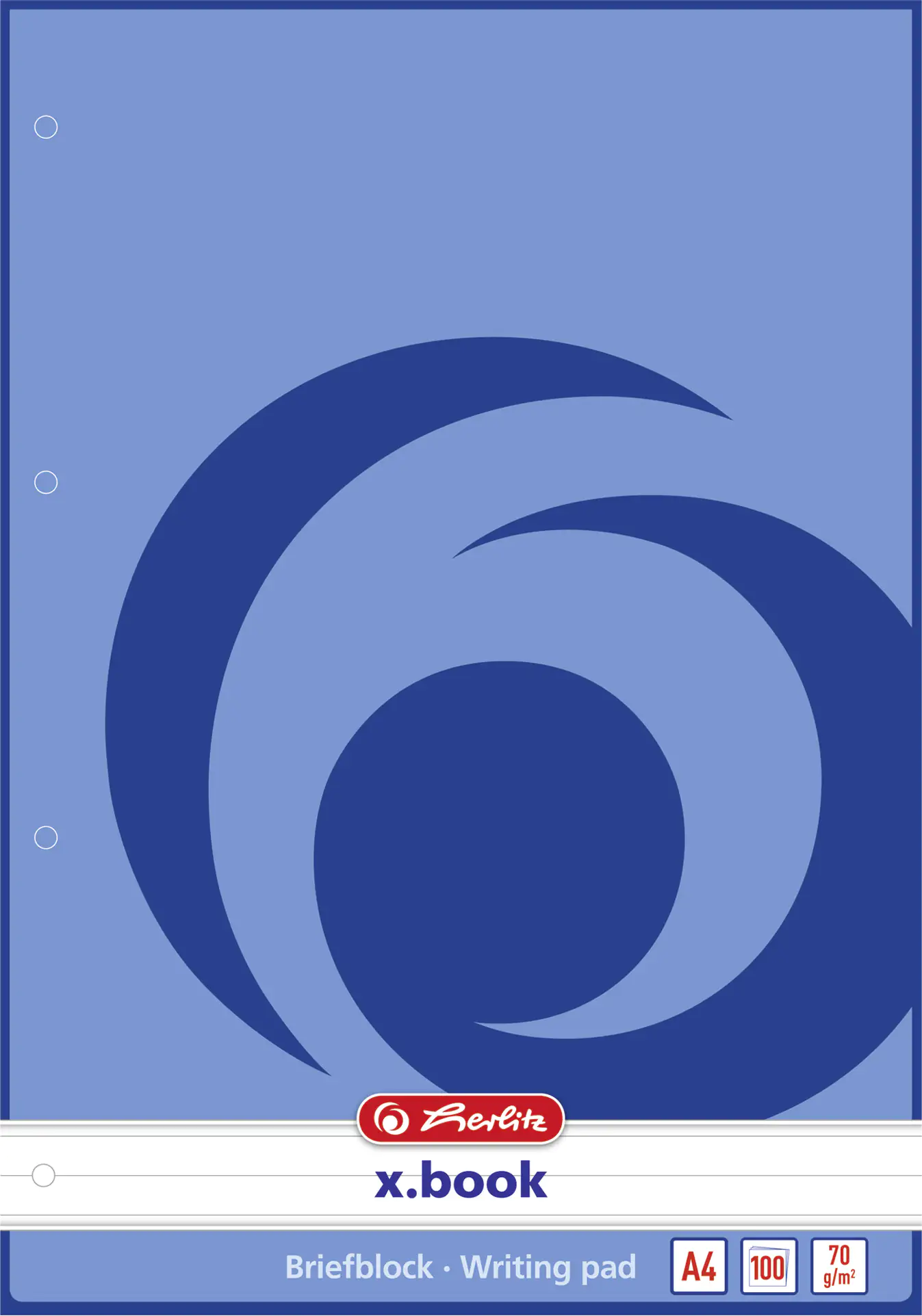 4008110733418 herlitz Briefblock A4 liniert 100 Blatt holzfreies Papier 70 g/qm