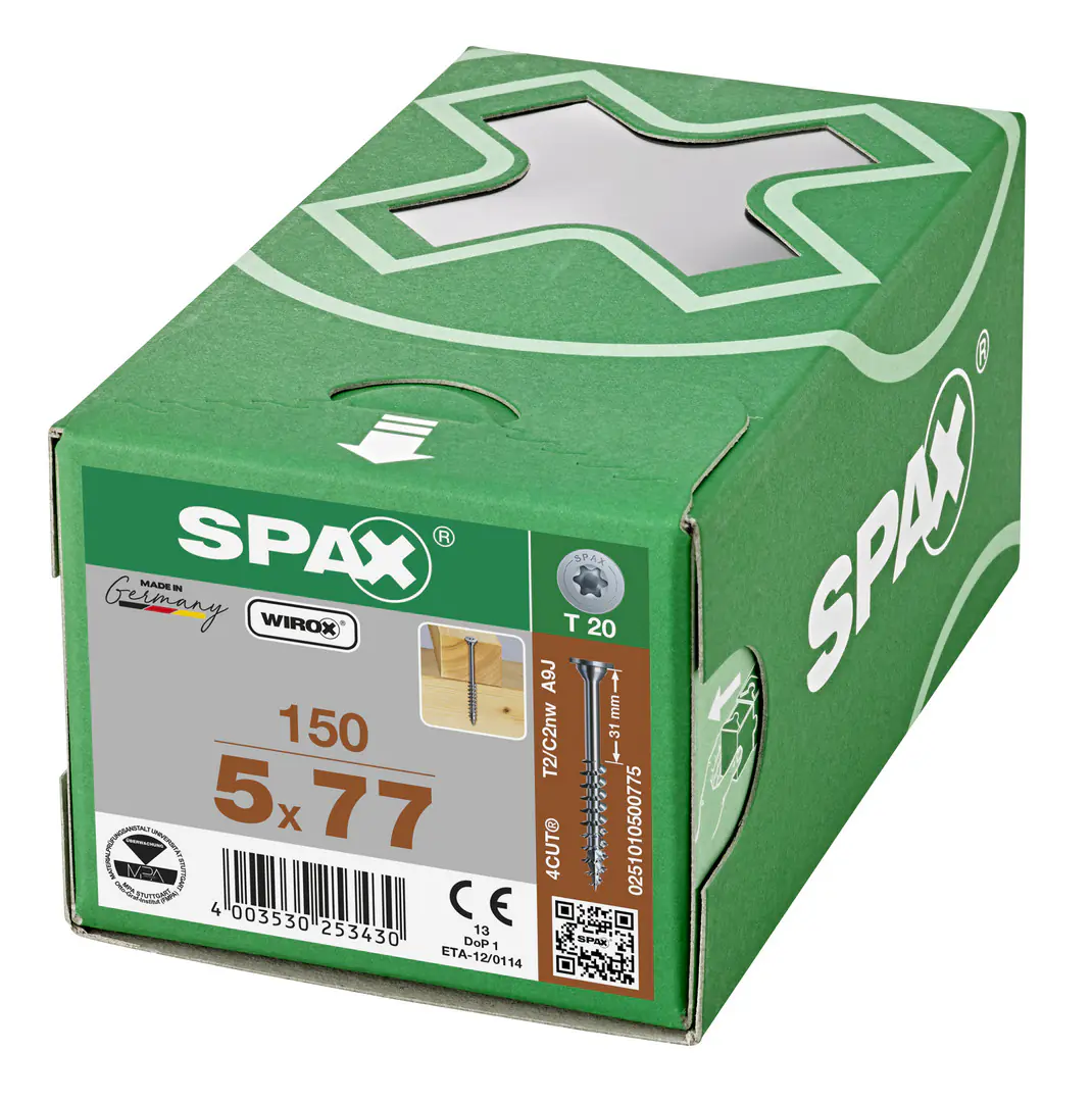 Spax Universalschrauben 5.0 x 77 mm TX 20 - 150 Stk.