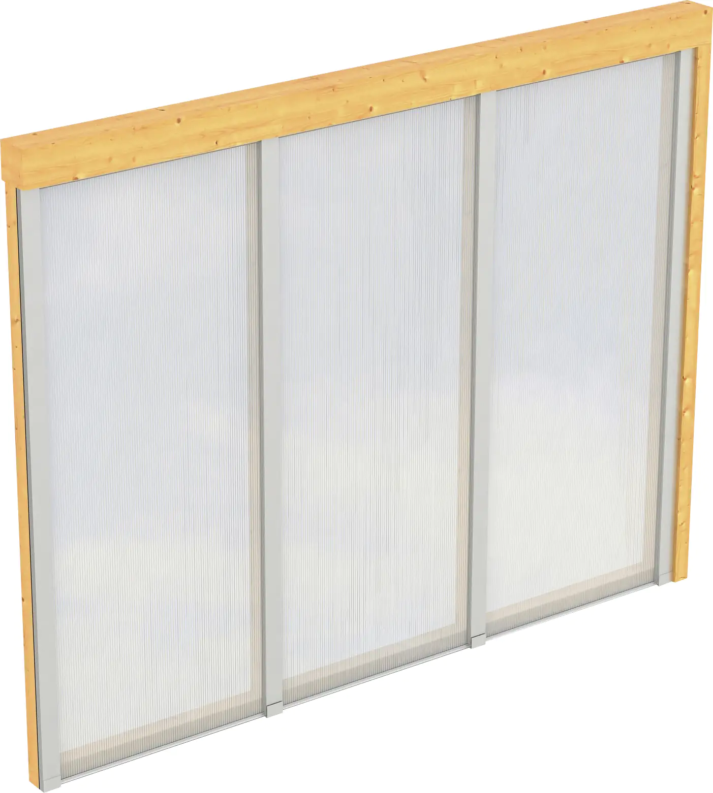 SKAN HOLZ Seitenwand m. Polycarbonatplatten 305 x 200 cm, Douglasie, natur