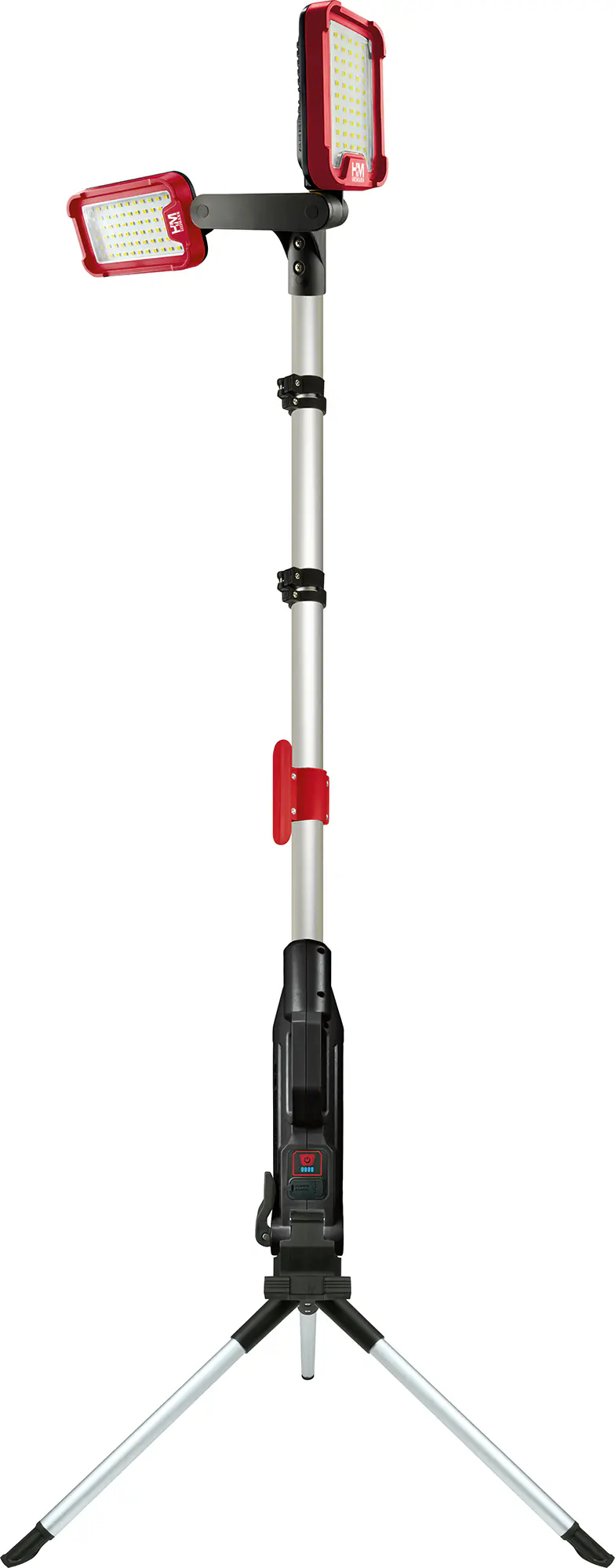 Schwaiger LED-Arbeitsleuchte HWLS1000 2-fach IP65 124 W 800 lm mit höhenverstellbarem Klappstativ