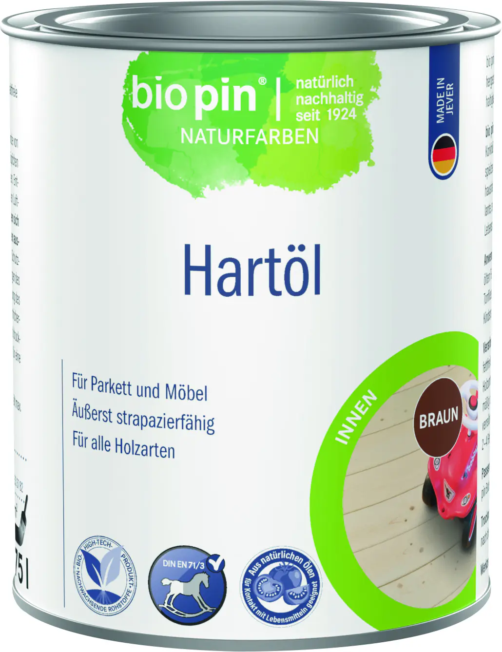 Biopin Naturfarben Teaköl 750 ml braun