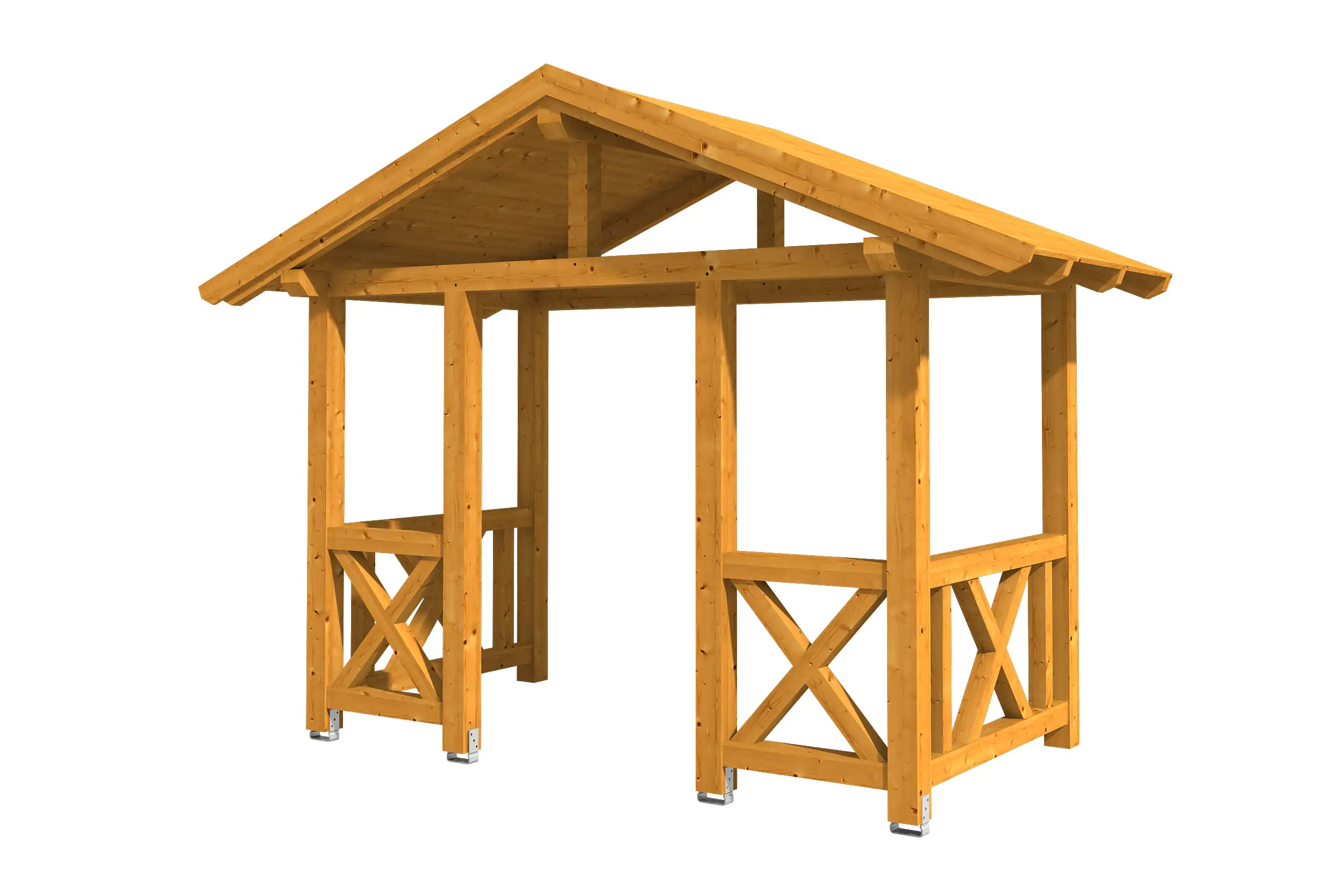 4018211016488 SKAN HOLZ Vordach Stralsund Typ 7 360 x 187 cm, lasiert in Eiche hell