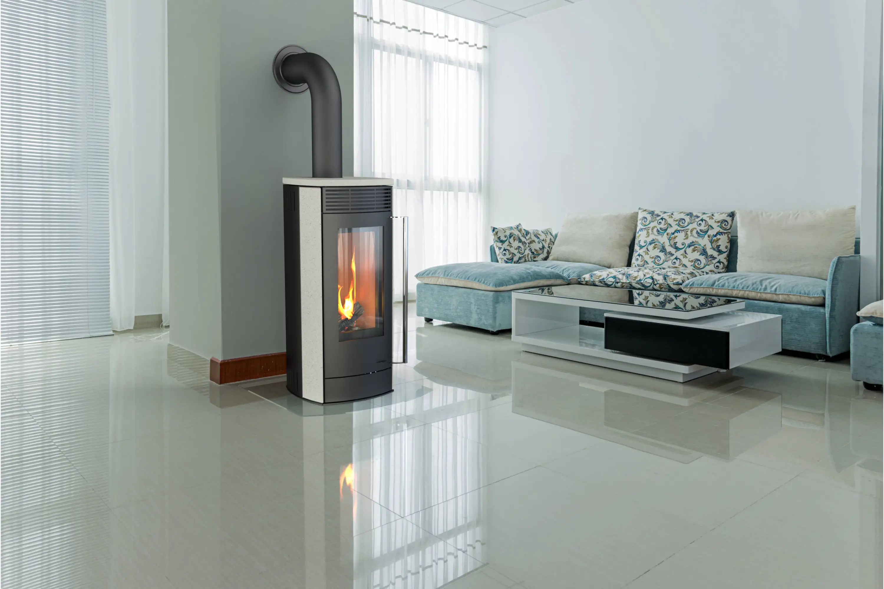 Thermia Kaminofen Alpha Limestone schwarz 6 kW Thermia Kaminofen Alpha Limestone schwarz 6 kW