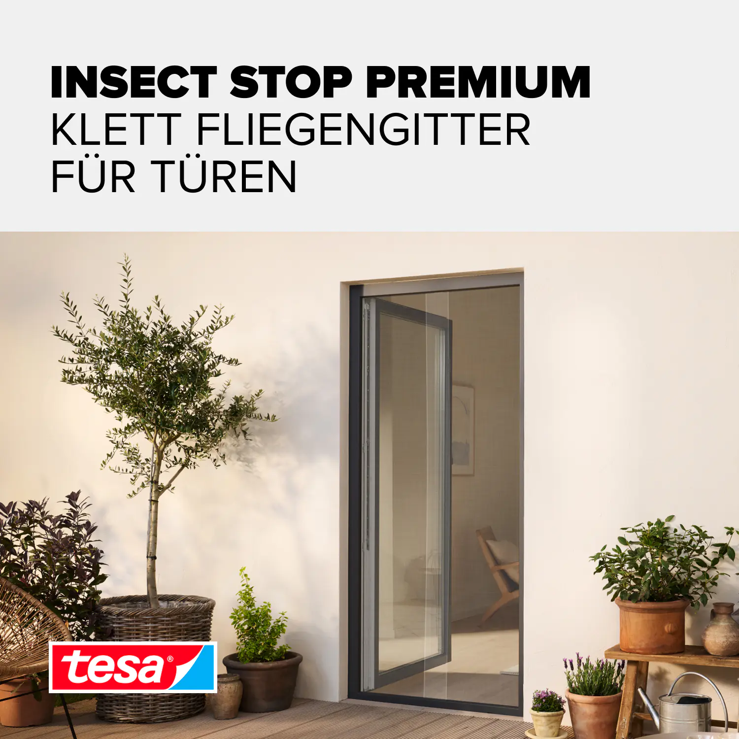 tesa Fliegenschutz-Tür COMFORT 120 x 220 cm - weiß
