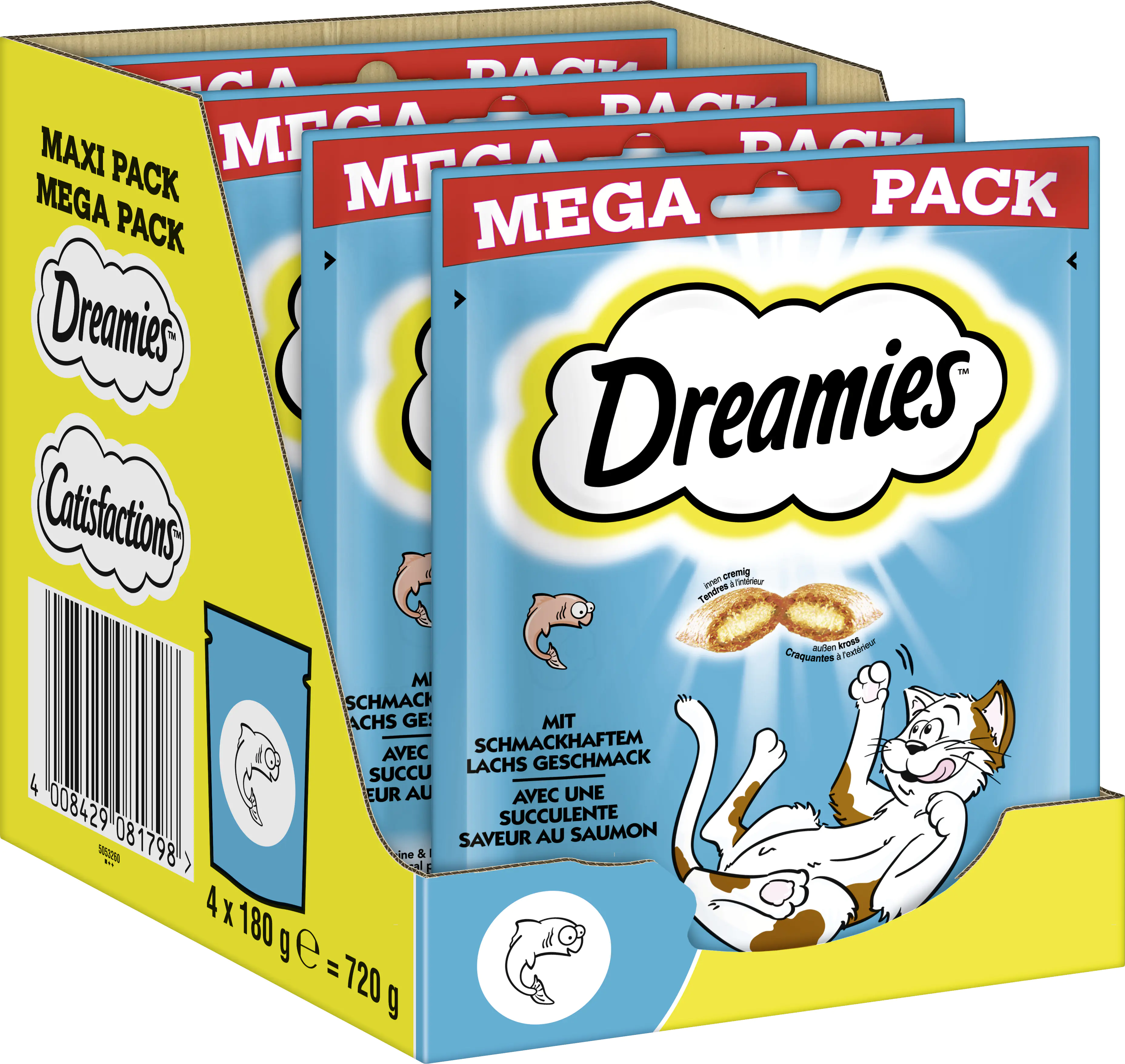 DREAMIES Katzensnack mit Lachs 180 g Mega Pack DREAMIES Katzensnack mit Lachs 180 g Mega Pack