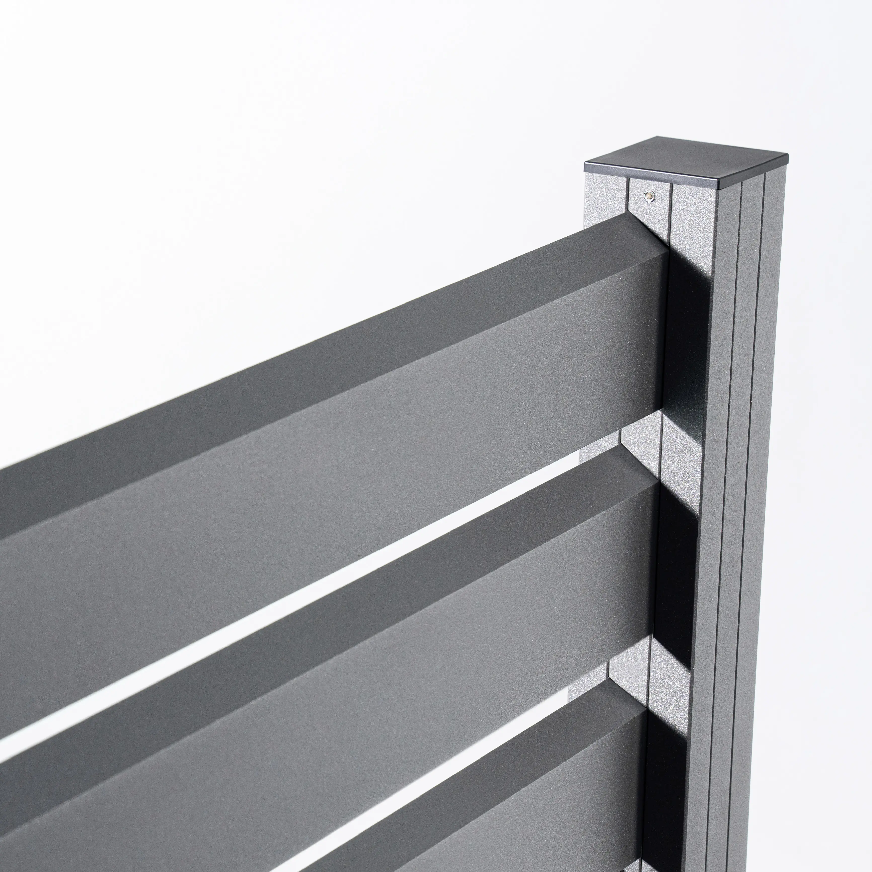 Ambiente Alu-Zaun Erweiterungsset Rhombus MAXI 187 x 244,2 cm grau