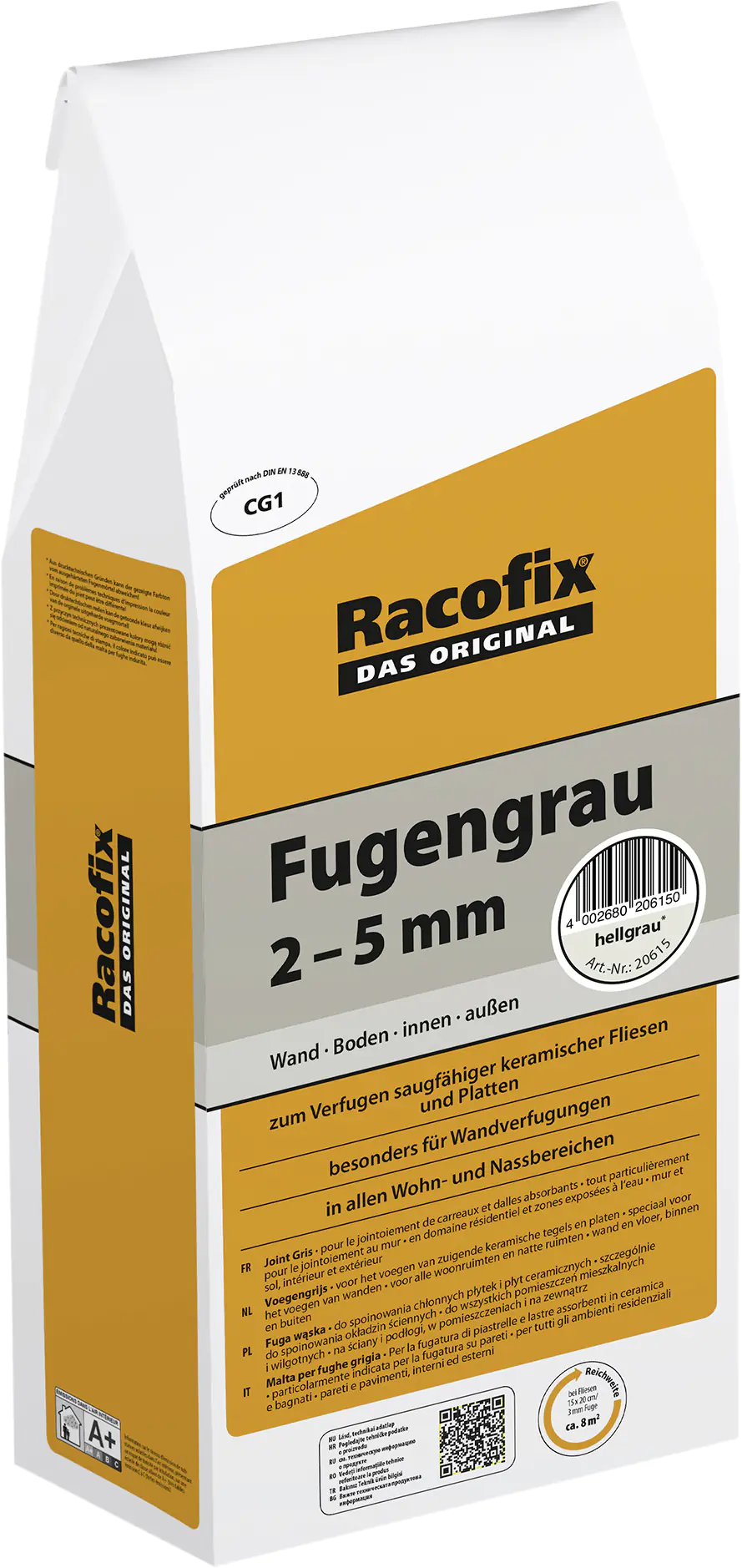 Racofix Fugengrau 2 - 5 mm hellgrau 5 kg