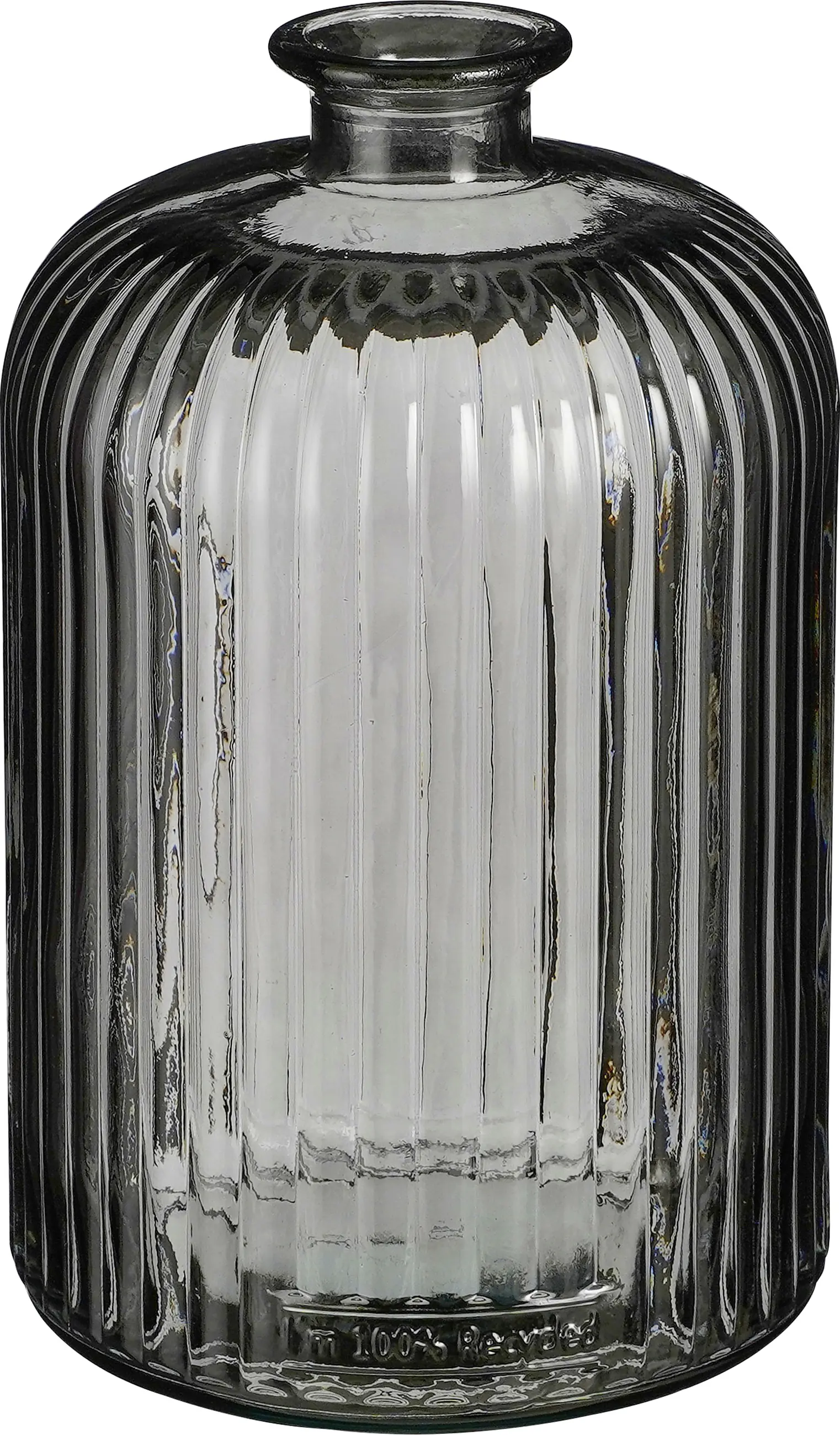 Mica Decorations Flasche Jessica recycled glass 23 x 15 cm anthrazit