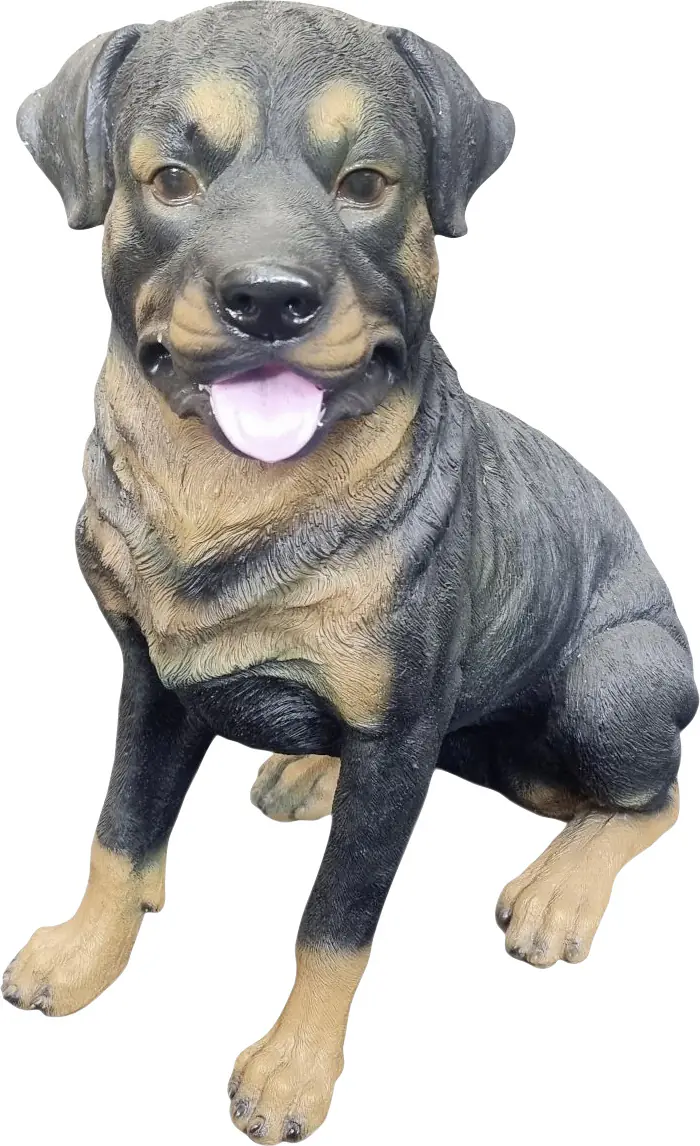 Dekofigur Hund Rotti sitzend 50 x 25 x 45 cm