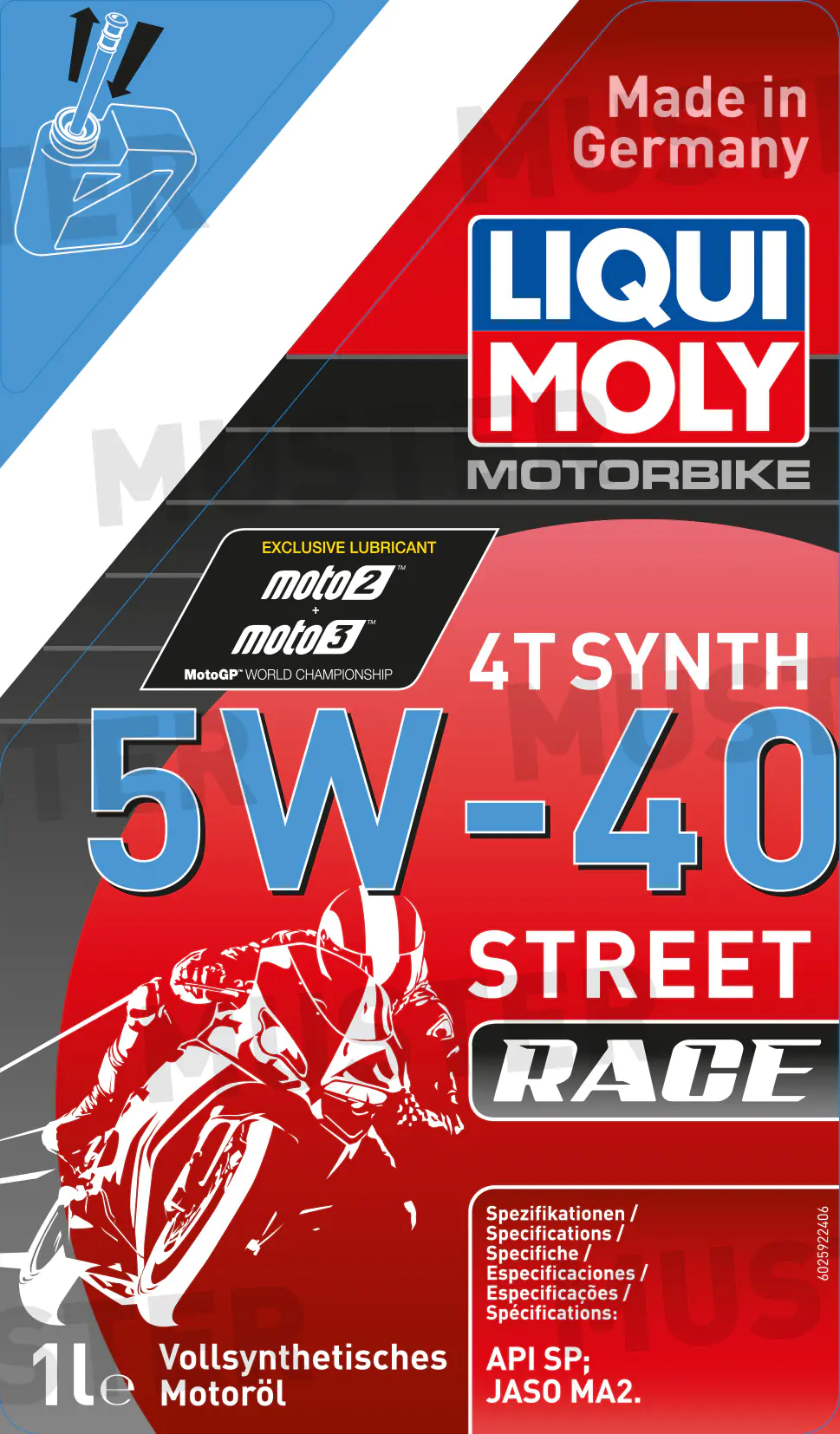 Liqui Moly 4-Takt Motoröl 4T Synth 5W-40 Street Race 1 L