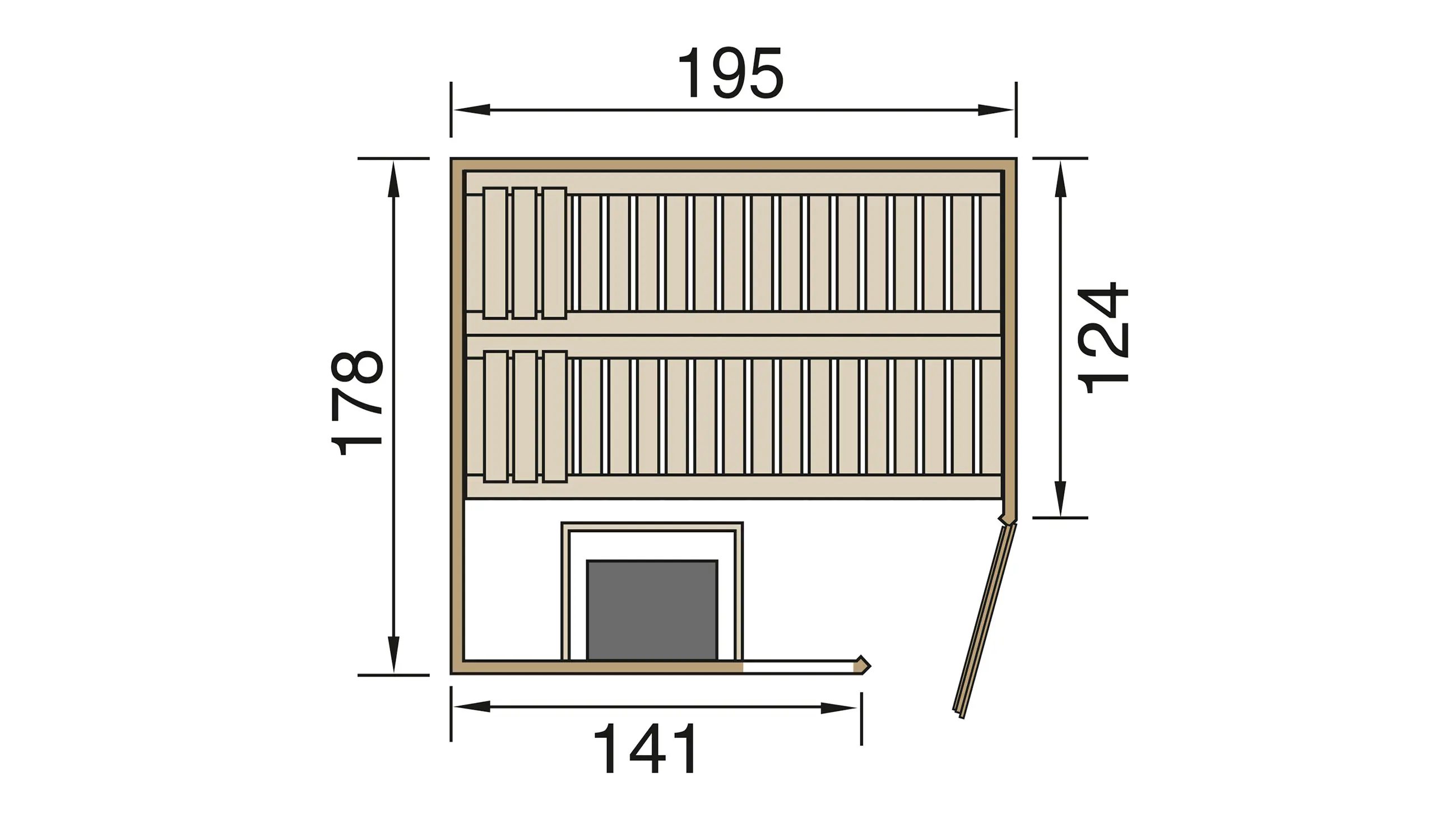 Weka Massivholzsauna Turku 1 Sparkomplettset mit Bio-Aktiv Saunaofen Weka Massivholzsauna Turku 1 Sparkomplettset mit Bio-Aktiv Saunaofen