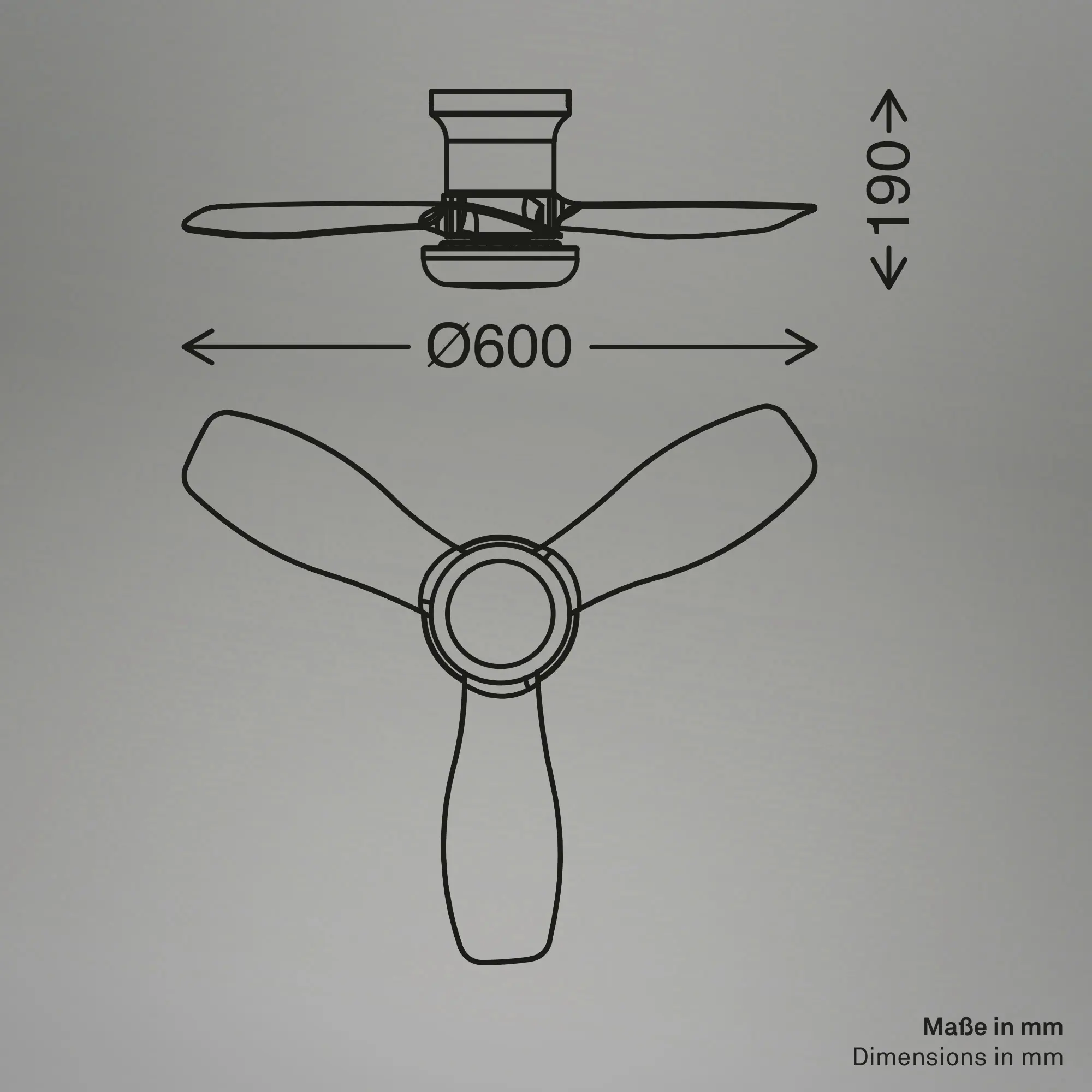 Briloner LED Deckenventilator Pan Ø 60 cm 3 Stufen weiß CCT dimmbar