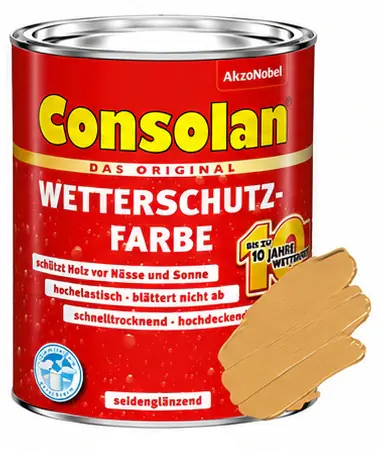 Consolan Wetterschutz-Farbe 0,75 L sandgelb