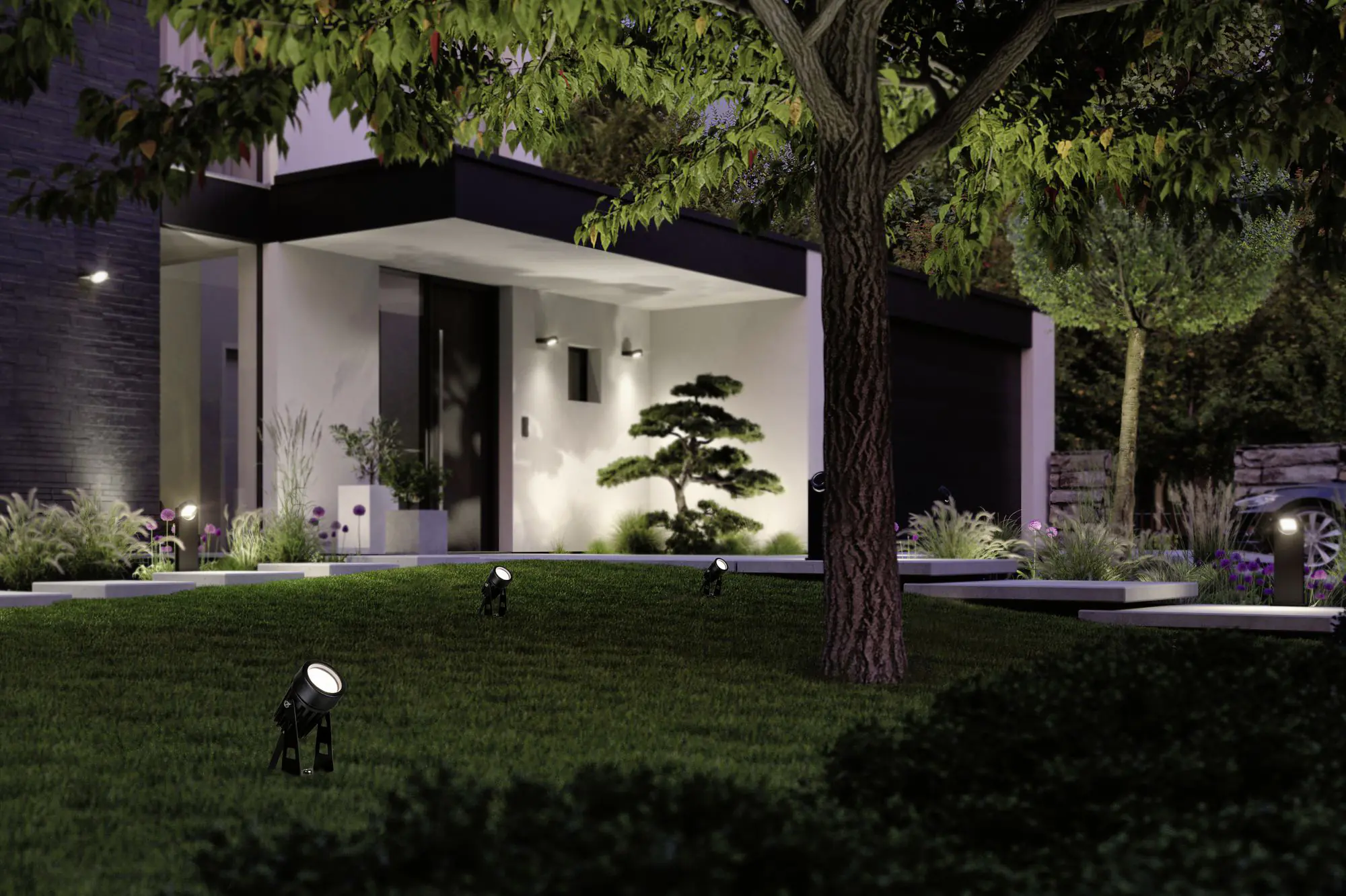 Paulmann Plug & Shine Spot Outdoor schwarz 26 cm warmweiß